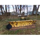 Fisher Mibute Mount Snow Plow, 9' With Hitch, No Pump Or Truck Side Hitch, Shows Rust, Has One