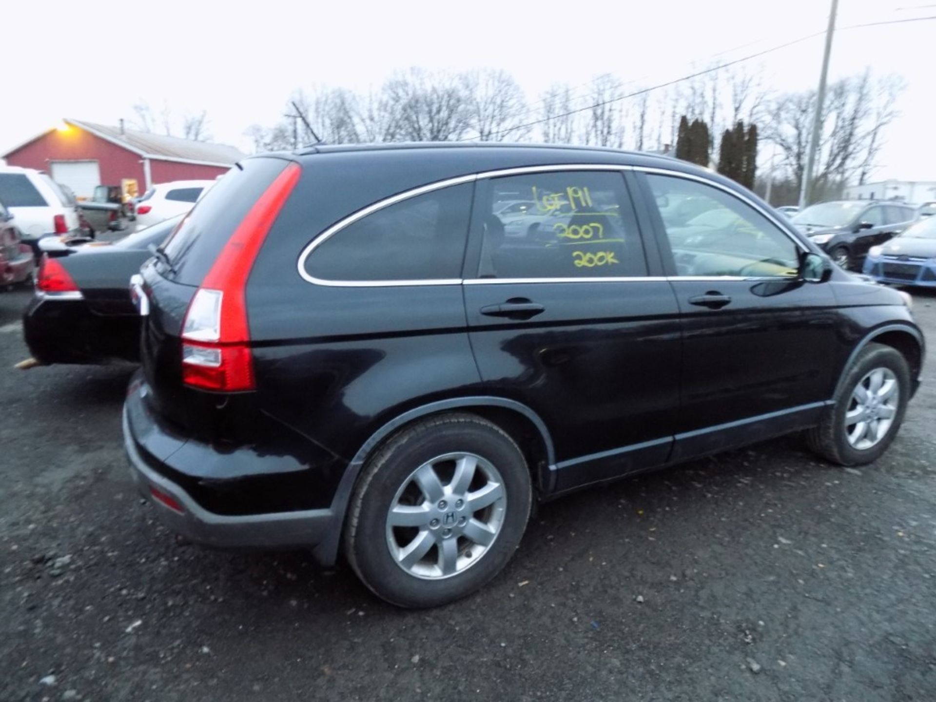 2007 Honda CRV EX-L, 4x4, Leather, Sunroof, Black, 200,527 Mi, Vin# JHLRE48757C037848, SMALL RUST - Image 5 of 11