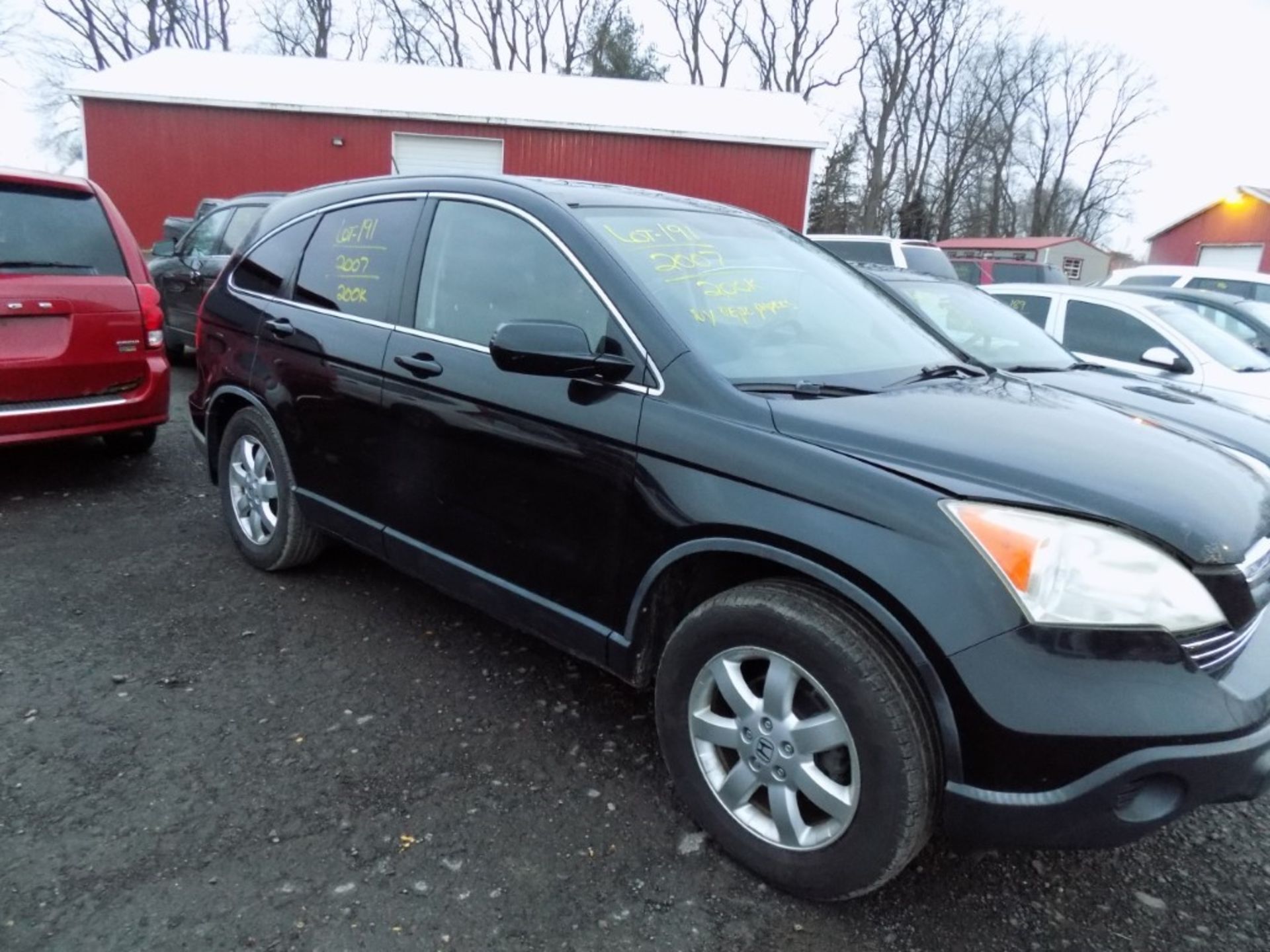 2007 Honda CRV EX-L, 4x4, Leather, Sunroof, Black, 200,527 Mi, Vin# JHLRE48757C037848, SMALL RUST - Image 3 of 11