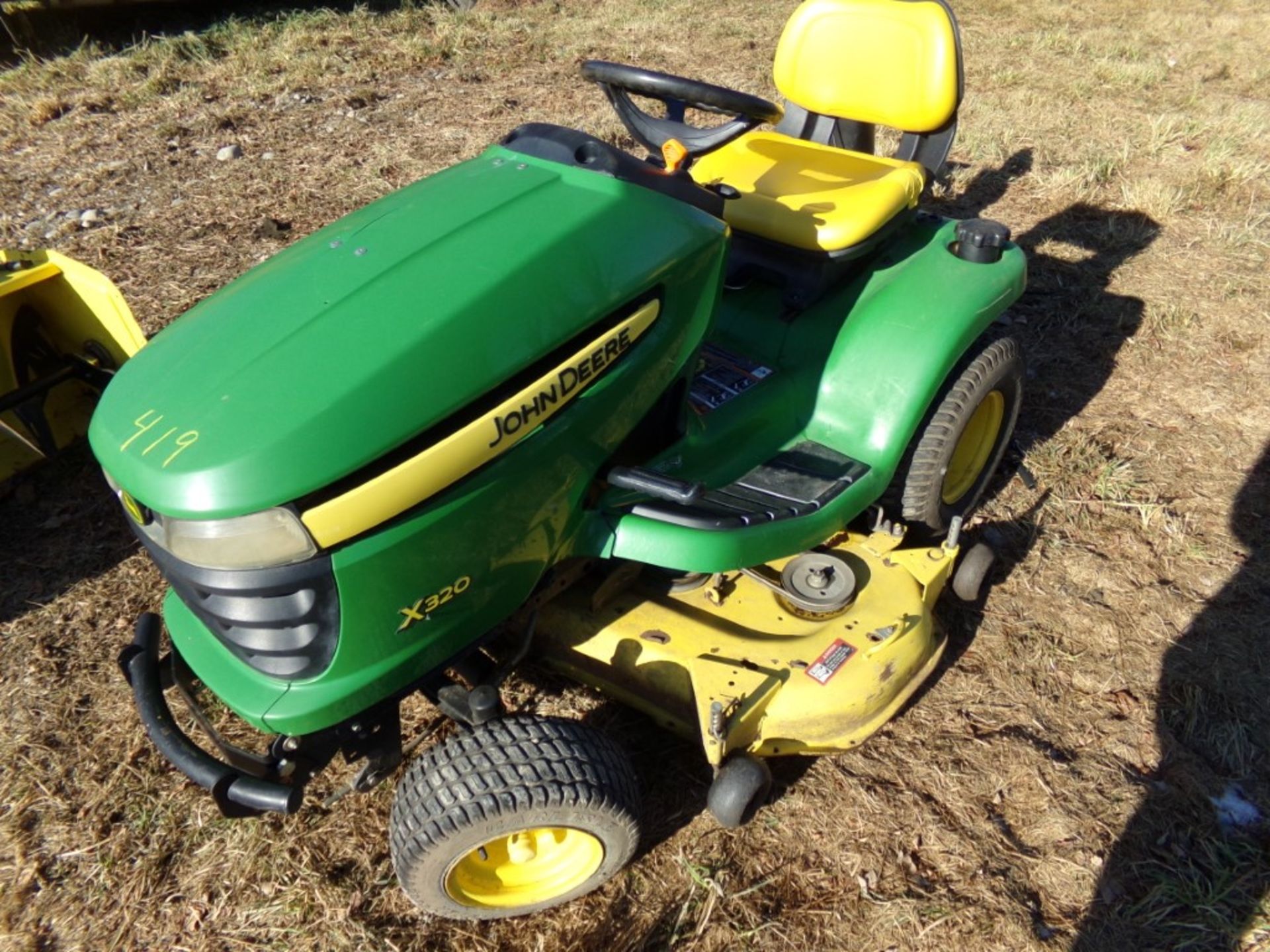 John Deere X320 Riding Mower, Approx. 50'' Deck and 44'' Snow Blower, Hydrostatic, 858 Hrs, Ser #