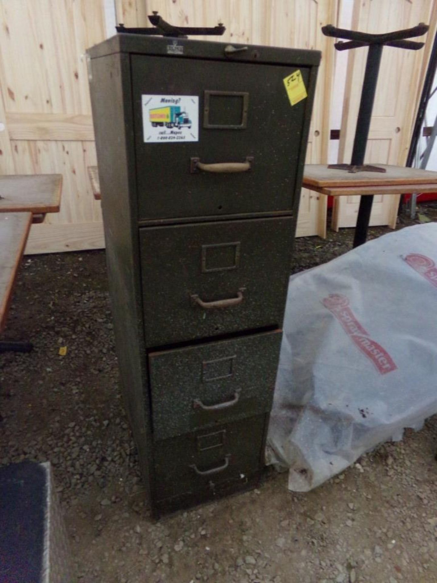 4-Drawer, Steel, File Cabinet, O.D. Green