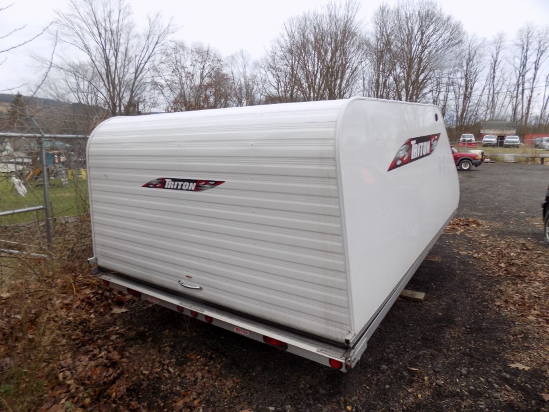 2015 Triton 2-Sled Snowmobile Trailer, GVW 2200lbs, White, Vin# 4TCSS1123FHW11016 - Trailer is in - Image 7 of 7