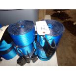 (6) Blue 4'' 5,400 LB Tie Down Straps, Look New (6x Bid Price)