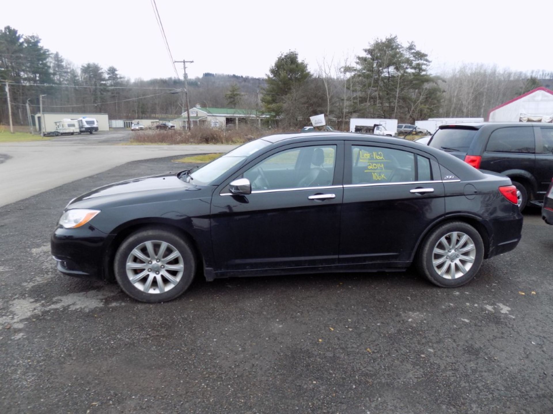 2014 Chrysler 200, Black, Leather, 106,303 Miles, VIN#: 1C3CCBCG1EN100180, CHECK ENGINE LIGHT IS ON,