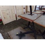 (3) Restaurant-Style, Pedestal, Tables, 42''x30'', Need Repair