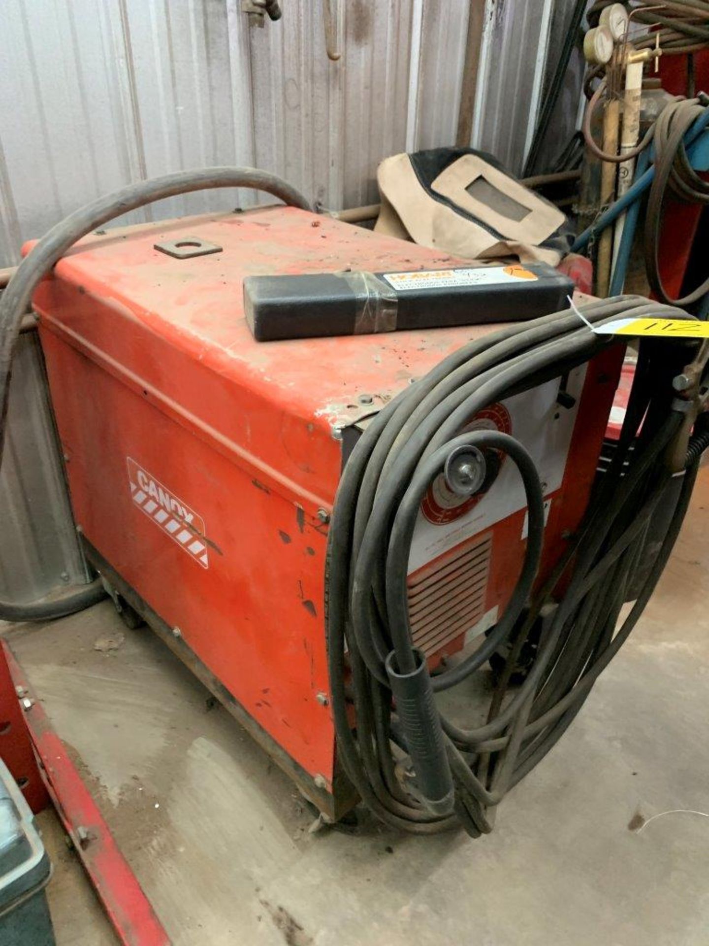 CANOX C250E AC DC ARC WELDING SOURCE 220V W/ CABLES, WHEEL KIT, 6011 ELECTRODES, S/N 93595 - Image 2 of 4