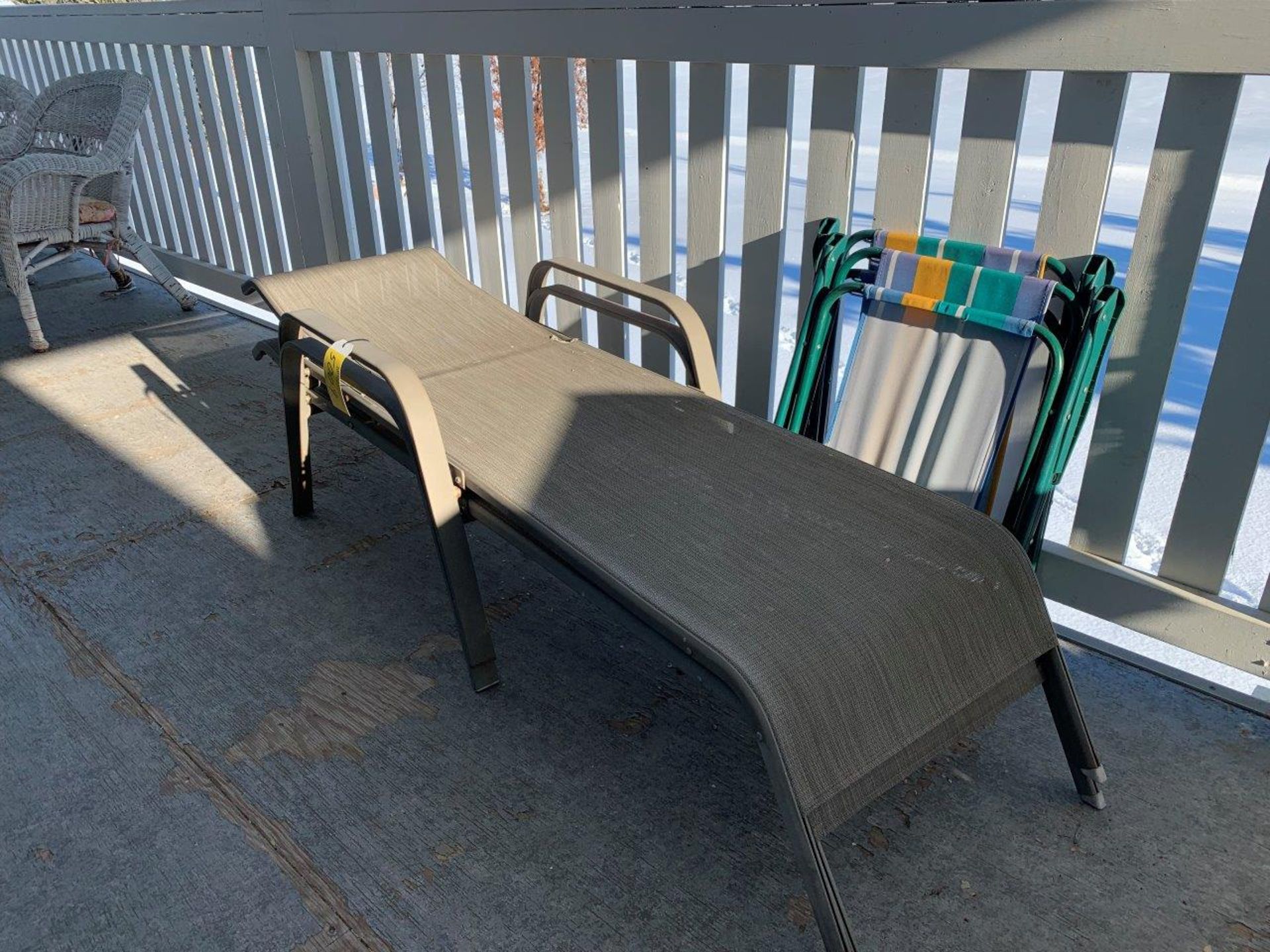 2-PATIO LOUNGE CHAIRS AND 2-FOLDING CHAIRS - Image 2 of 2