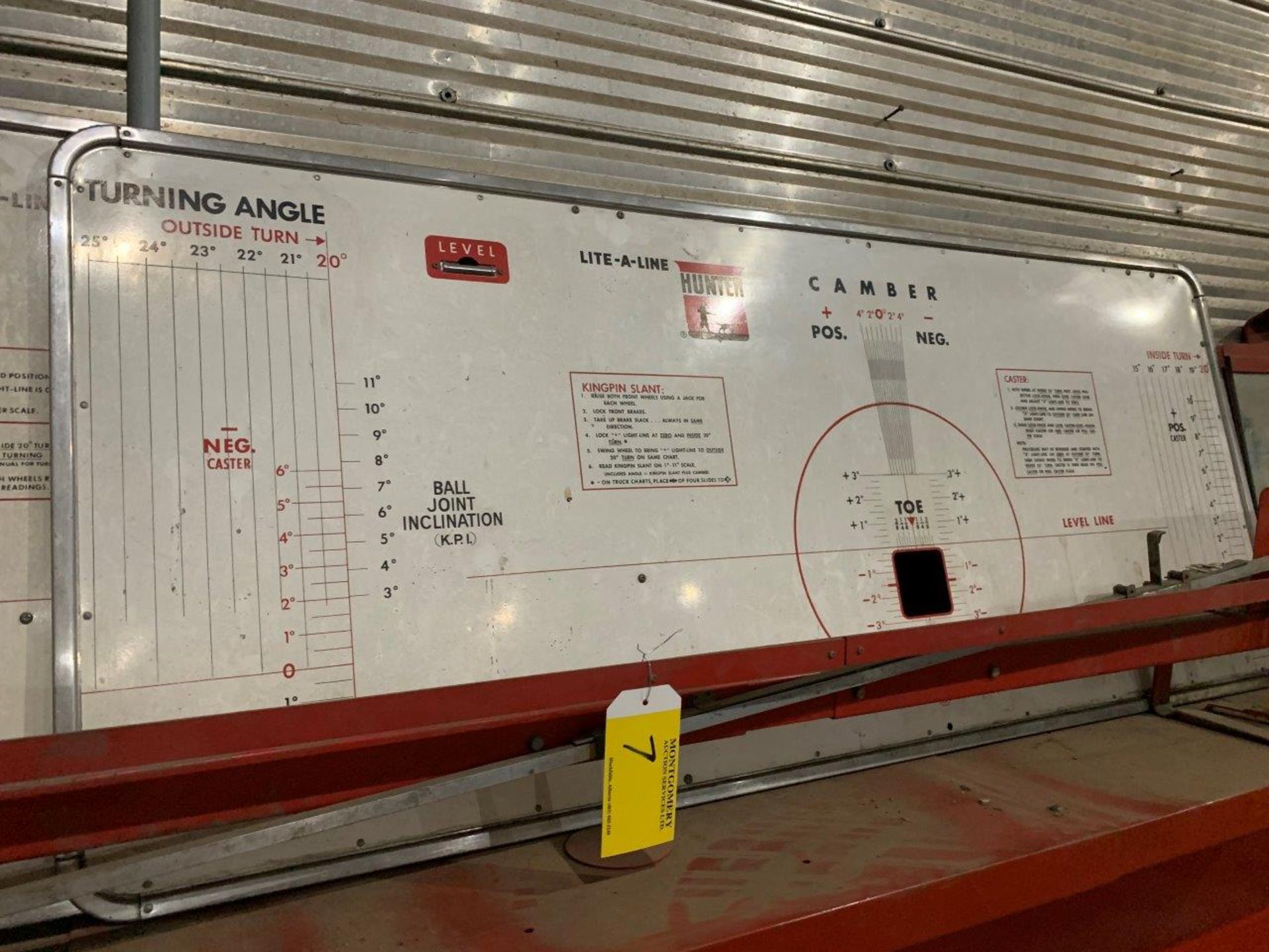 L/O HUNTER WHEEL ALIGNMENT EQUIPMENT, CABINETS, ETC. - Image 6 of 8