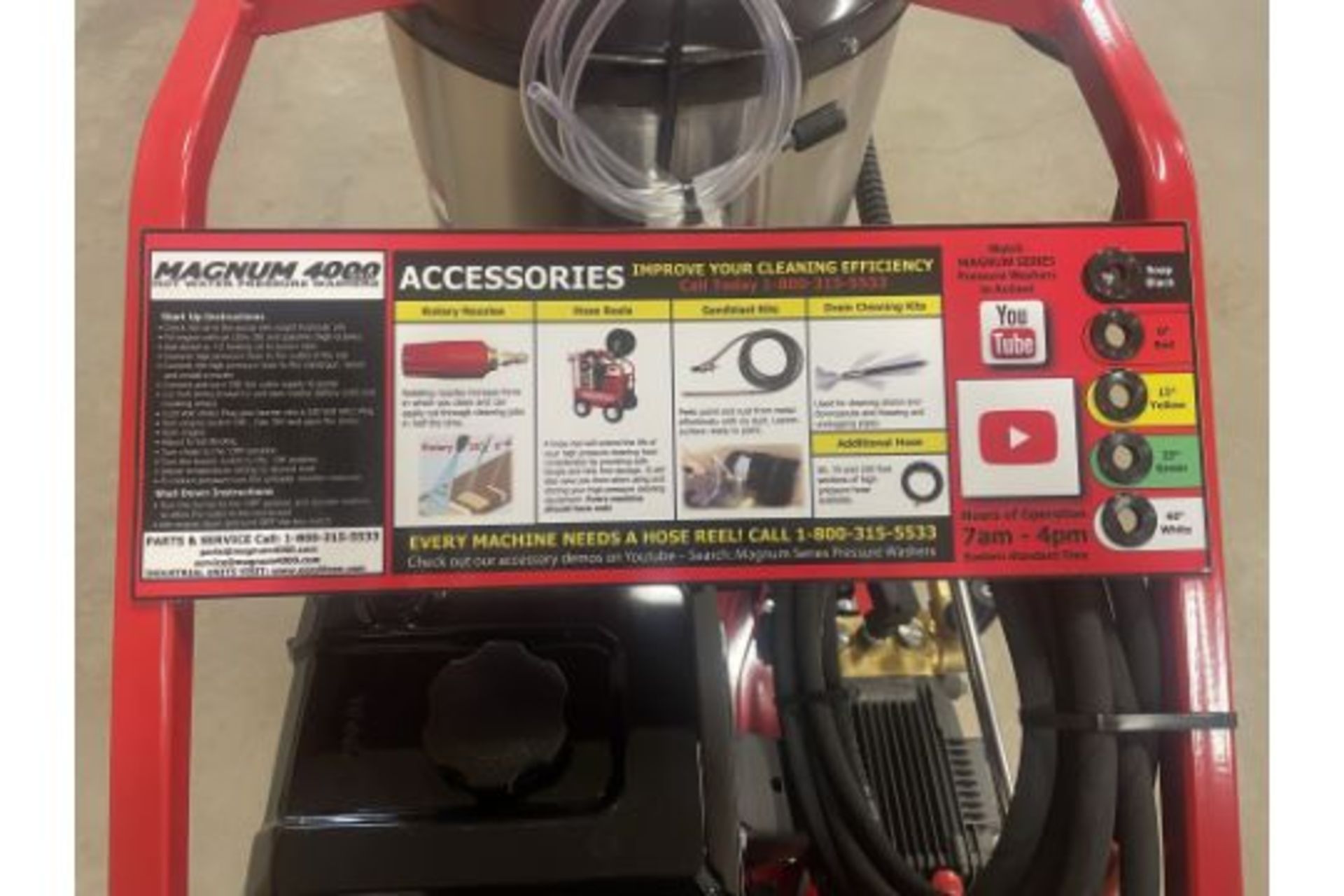 EASY KLEEN MAGNUM 4000 HOT WATER PRESSURE WASHER, - NOTE "NO OIL IN ENGINE OR PUMP" - Image 8 of 9