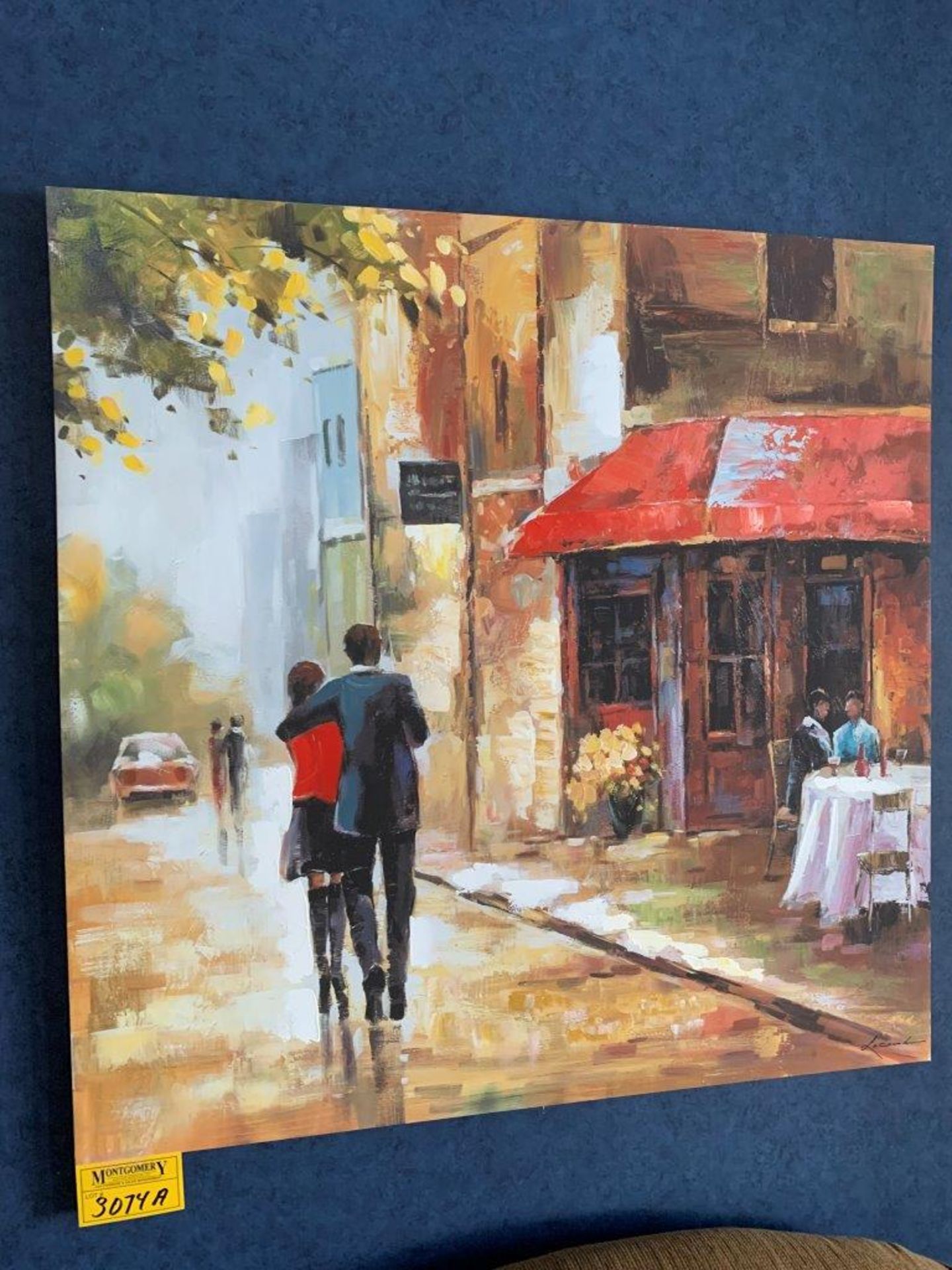 WALL PICTURE - STREET CAFE SCENE 39"X39"