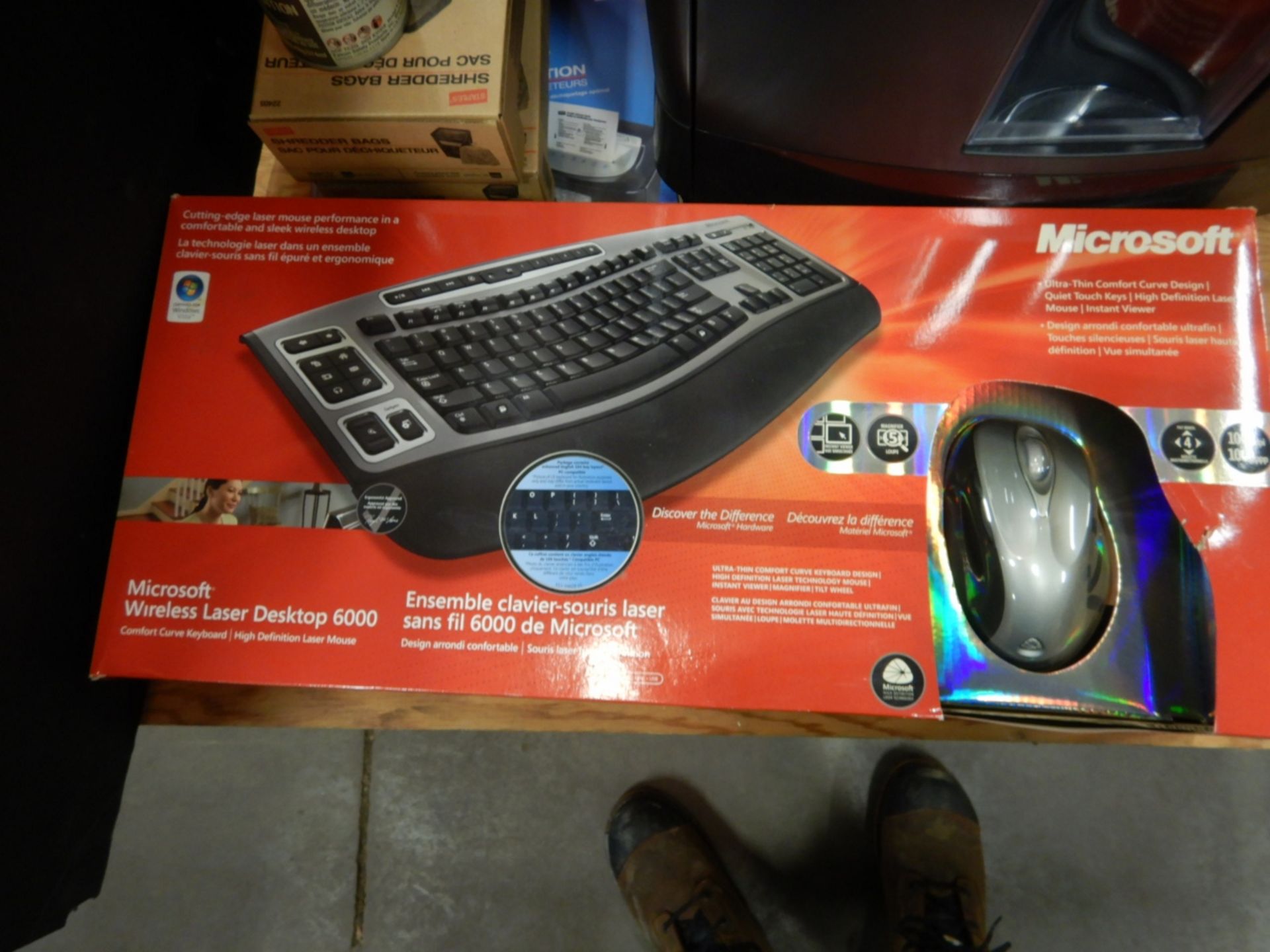 MICROSOFT ULTRA THIN CURVED KEYBOARD AND MOUSE (NEW IN BOX), LOGIIX MULTI-FUNCTION CARD READER, - Image 2 of 6