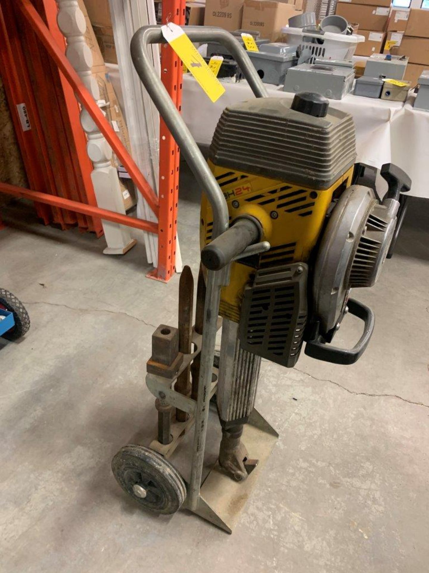 WACKER NEUSON BH24I GAS POWERED BREAKER W/ POINT, CHISELS, CART - Image 2 of 5