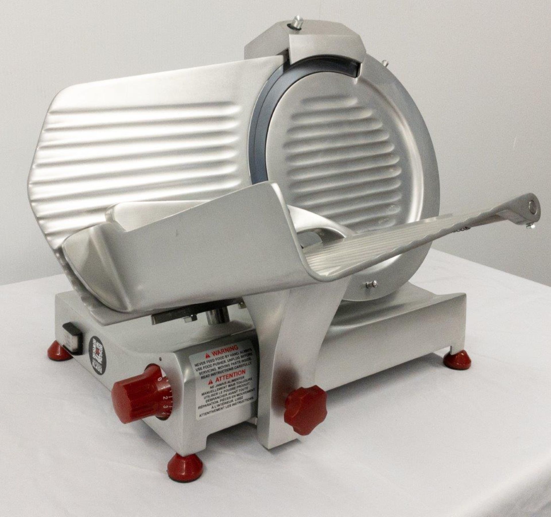 12" GRAVITY MEAT SLICER - MADE IN ITALY, OMCAN F300R M4S - Image 10 of 11