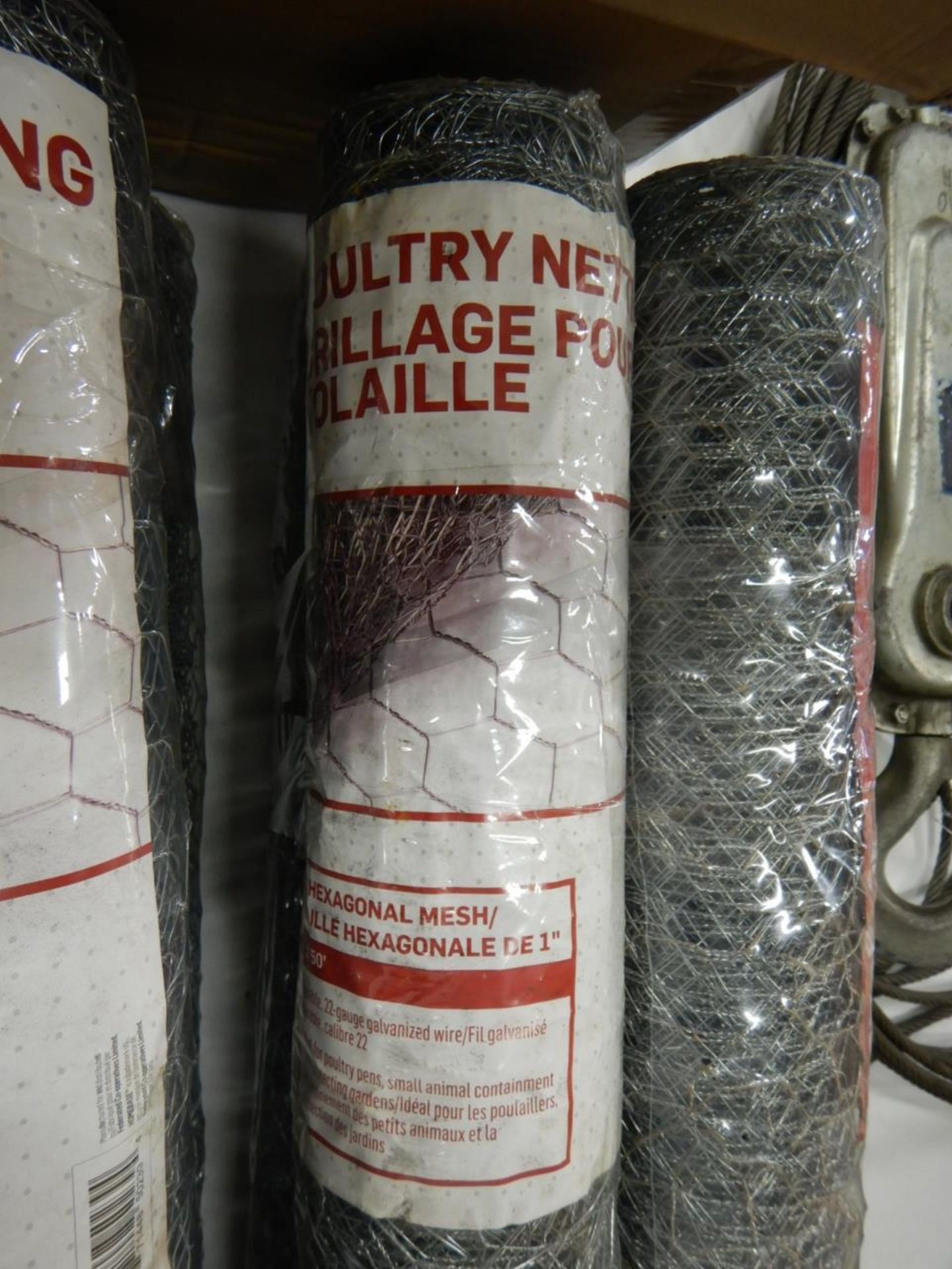 4-ROLLS OF FCL 24" METAL POULTRY NETTING 1"X22GA.X48"X50FT (SOME ROLLS HAVE WATER DAMAGE) - Image 2 of 2