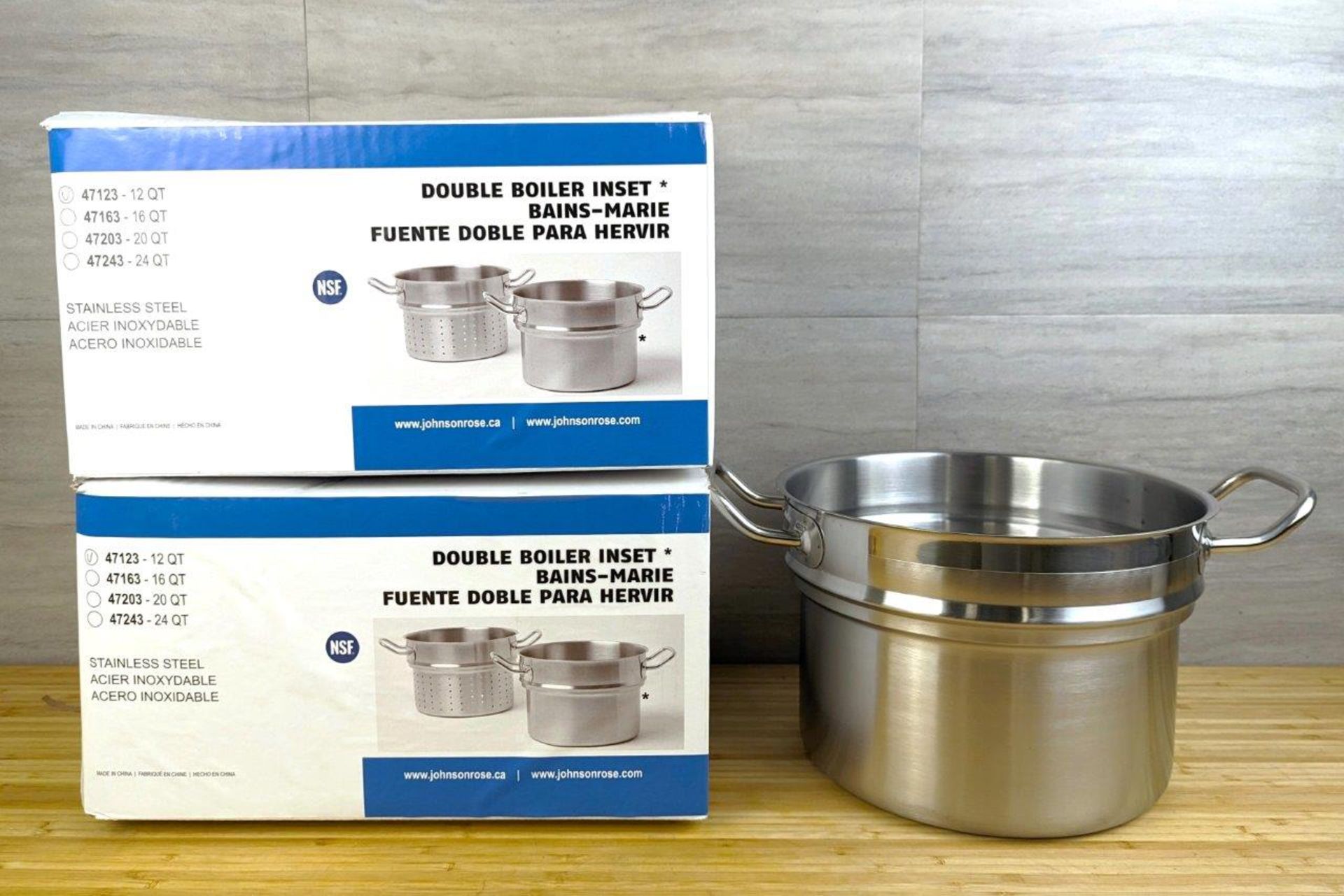 DOUBLE BOILER FOR 12QT STOCK POT - LOT OF 2