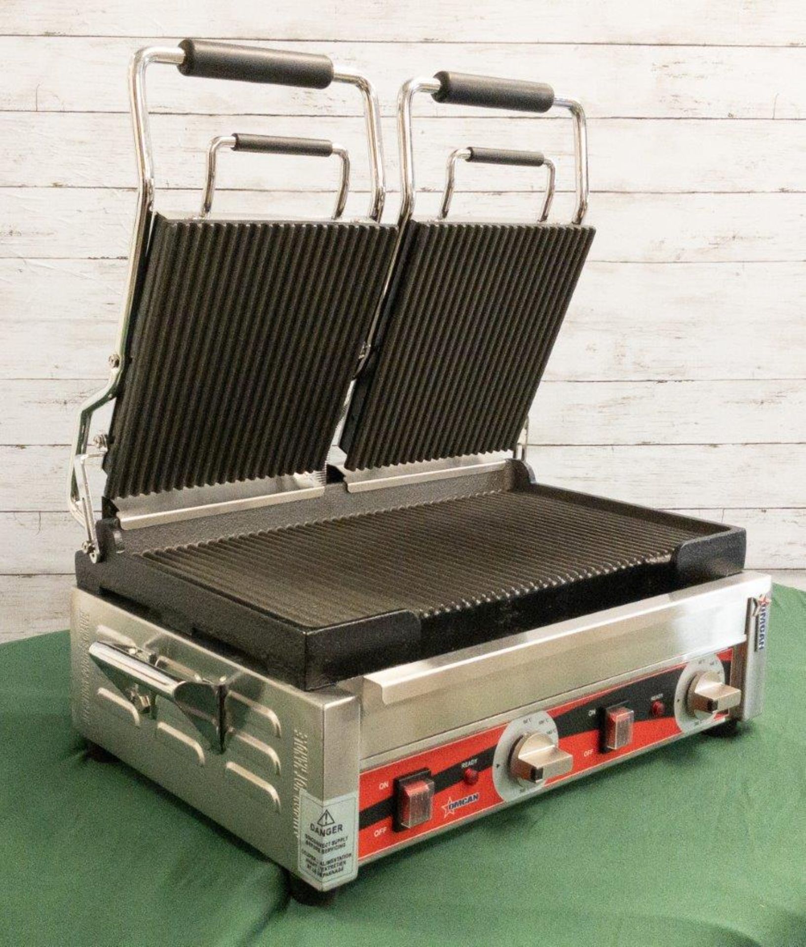 18" X 10" DOUBLE PANINI GRILL, OMCAN 19937