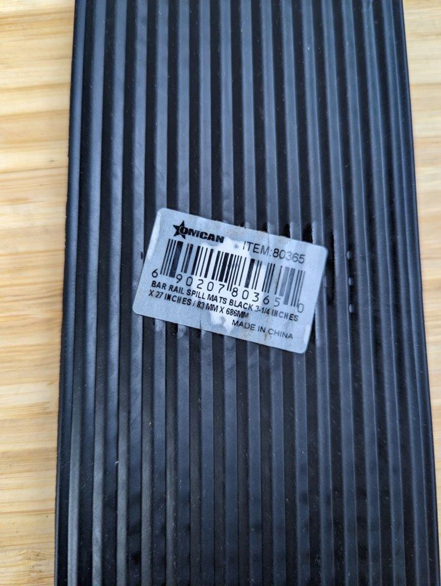 3 1/4" X 27" BLACK BAR RAIL SPILL MATS, OMCAN 80365 - LOT OF 2 - Image 3 of 3