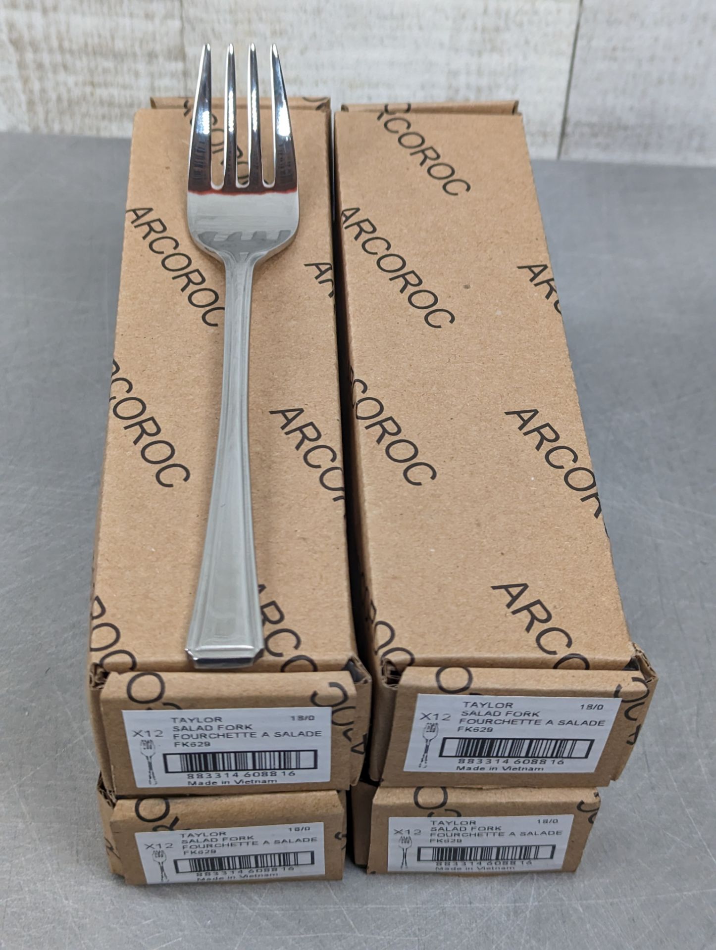 TAYLOR SALAD/DESSERT FORKS, ARCOROC FK629 - LOT OF 48 - Image 2 of 2