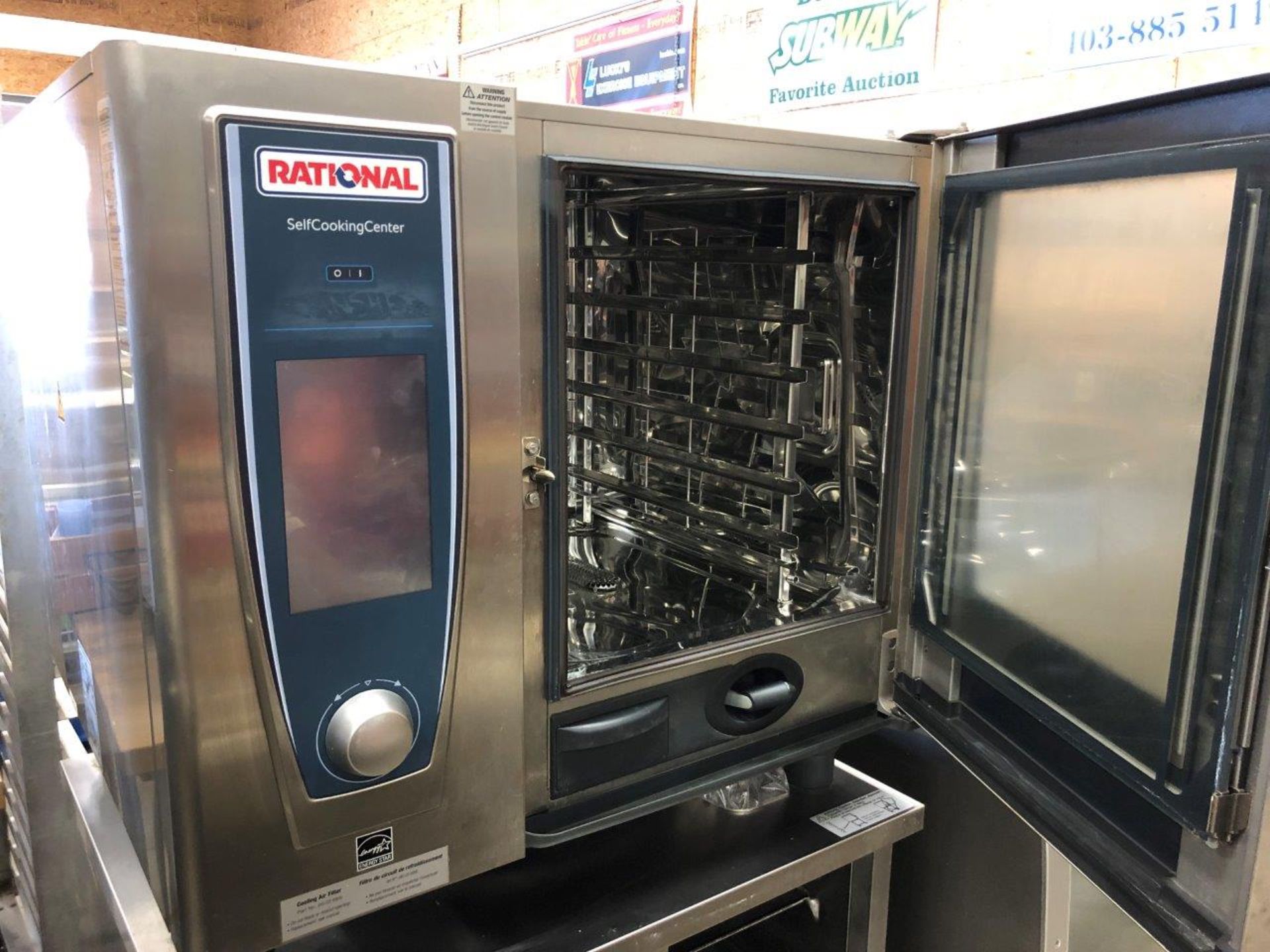 RATIONAL SCC-WE61 SELF COOKING CENTRE COMBI-OVEN W/MOBILE OVEN STAND 208V-3 PHAC, S/N - Image 3 of 6