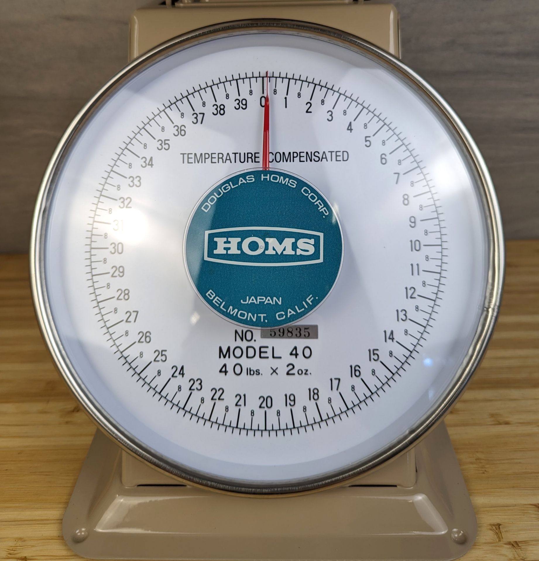 40 LBS HOMS DIAL PLATFORM SCALE, MADE IN JAPAN - Image 2 of 2