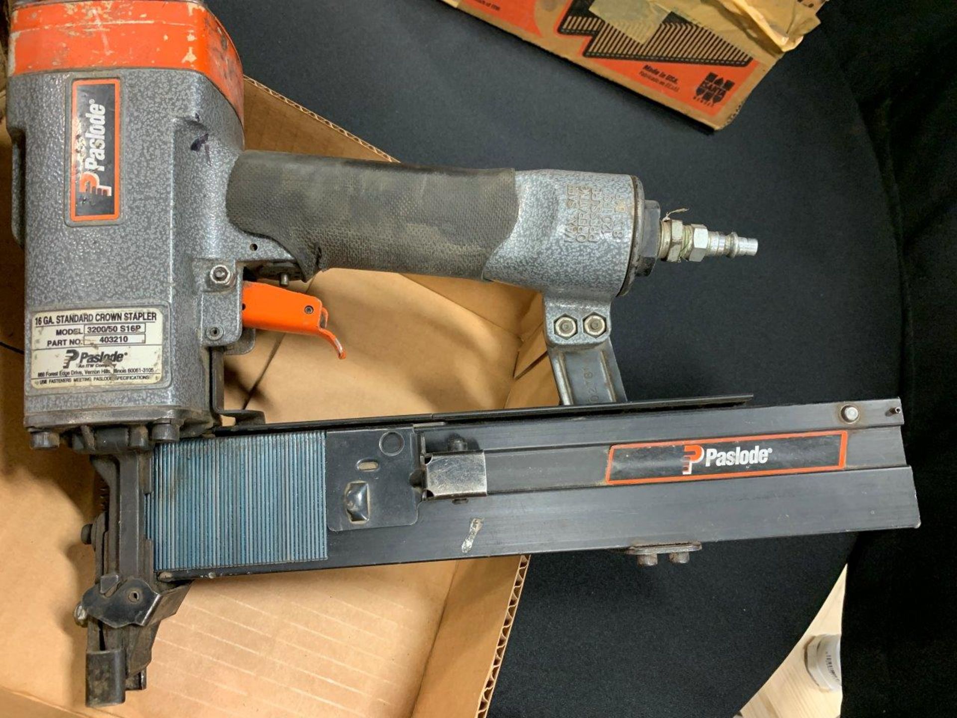 PASLODE 16 GA. STANDARD CROWN STAPLER MO. 3200/50 S16P & ASSORTED STAPLERS - Image 2 of 5