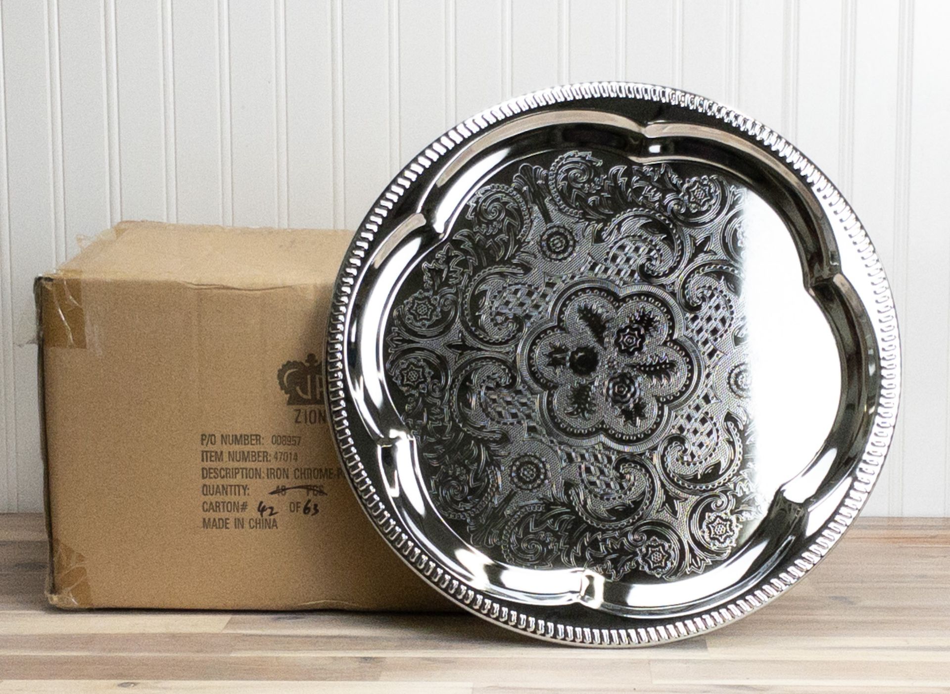 14" ROUND SERVING TRAYS - LOT OF 48 - Image 3 of 3