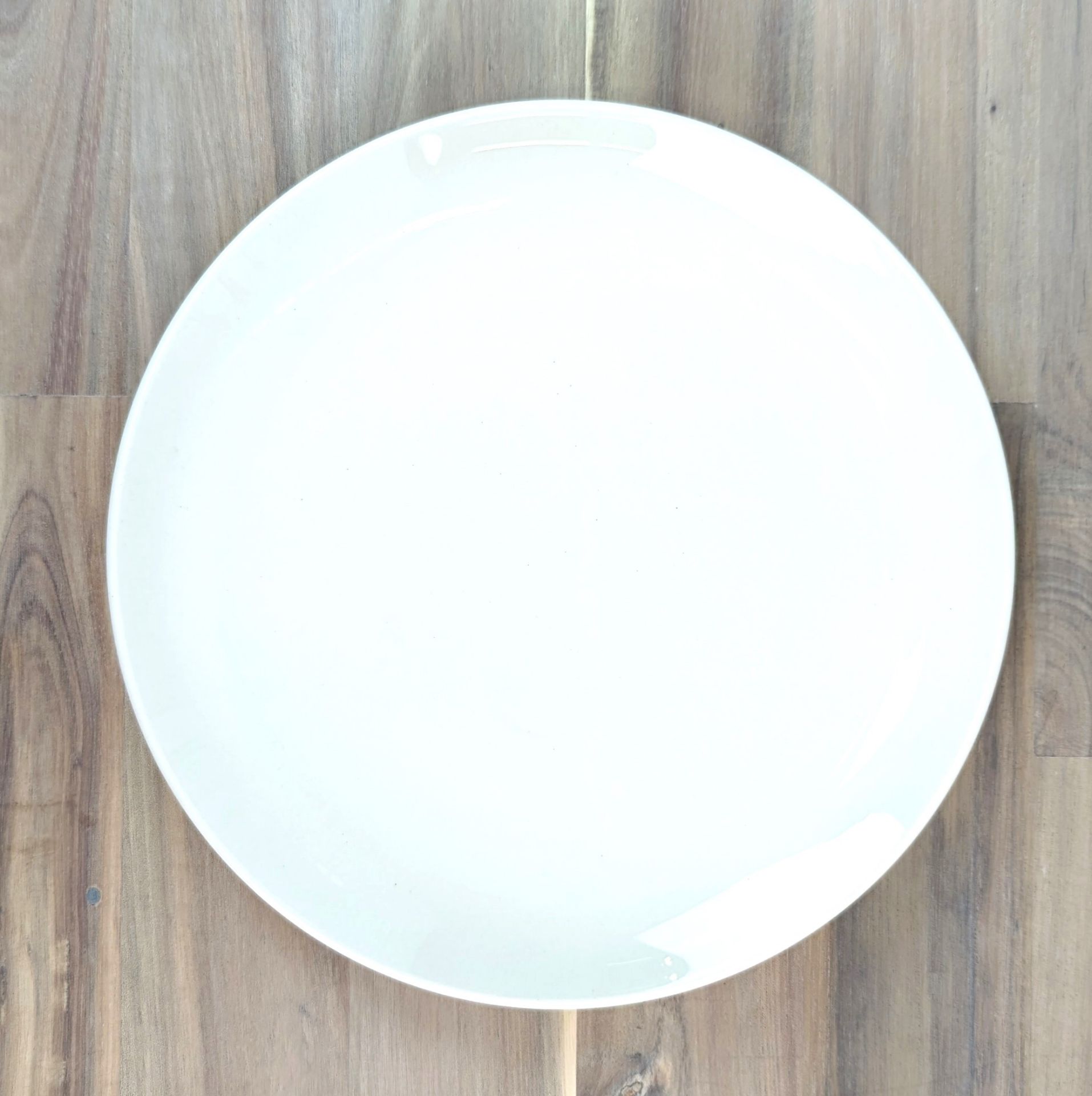 DUDSON PLAIN WHITE 8-7/8" CURVE PLATES - LOT OF 12 (1 CASE)