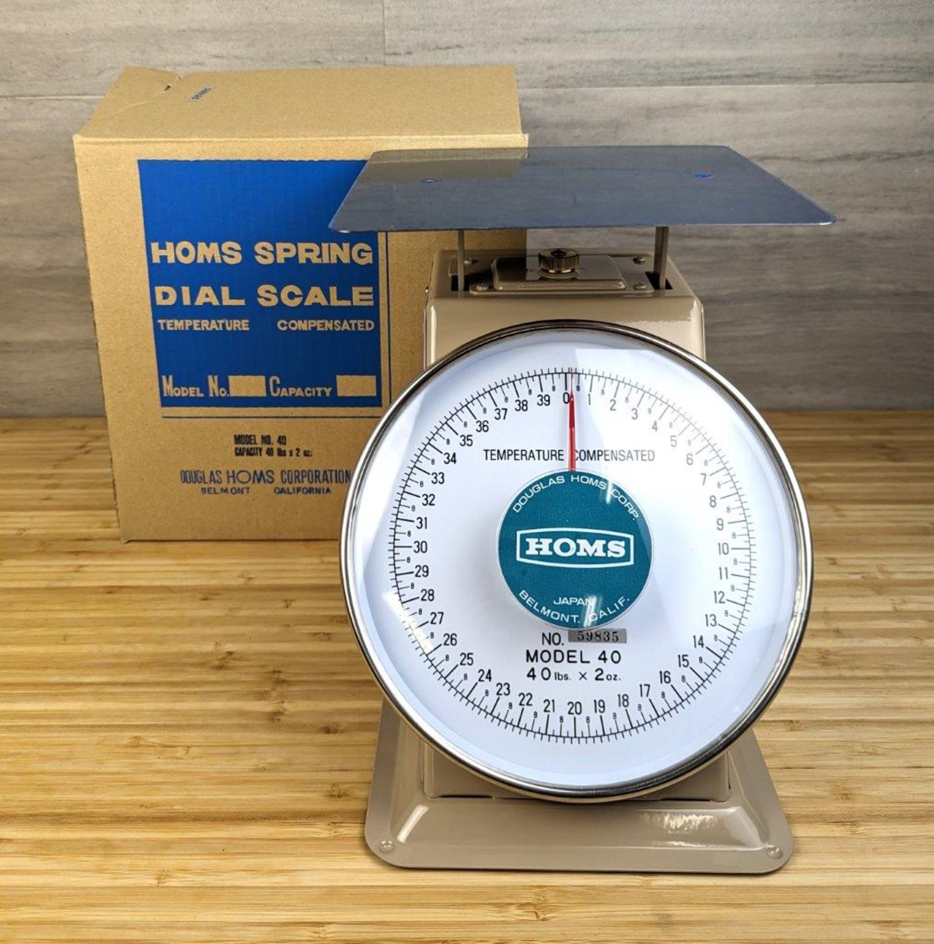 40 LBS HOMS DIAL PLATFORM SCALE, MADE IN JAPAN
