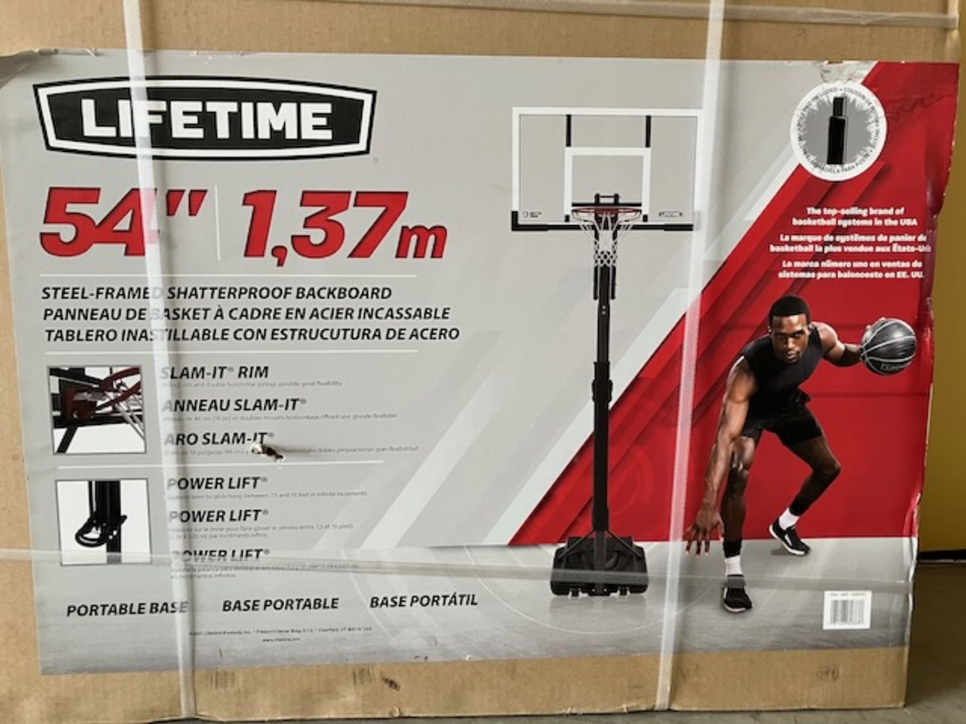 LIFETIME COMPLETE PORTABLE 54" BASKETBALL SYSTEM - Image 2 of 2