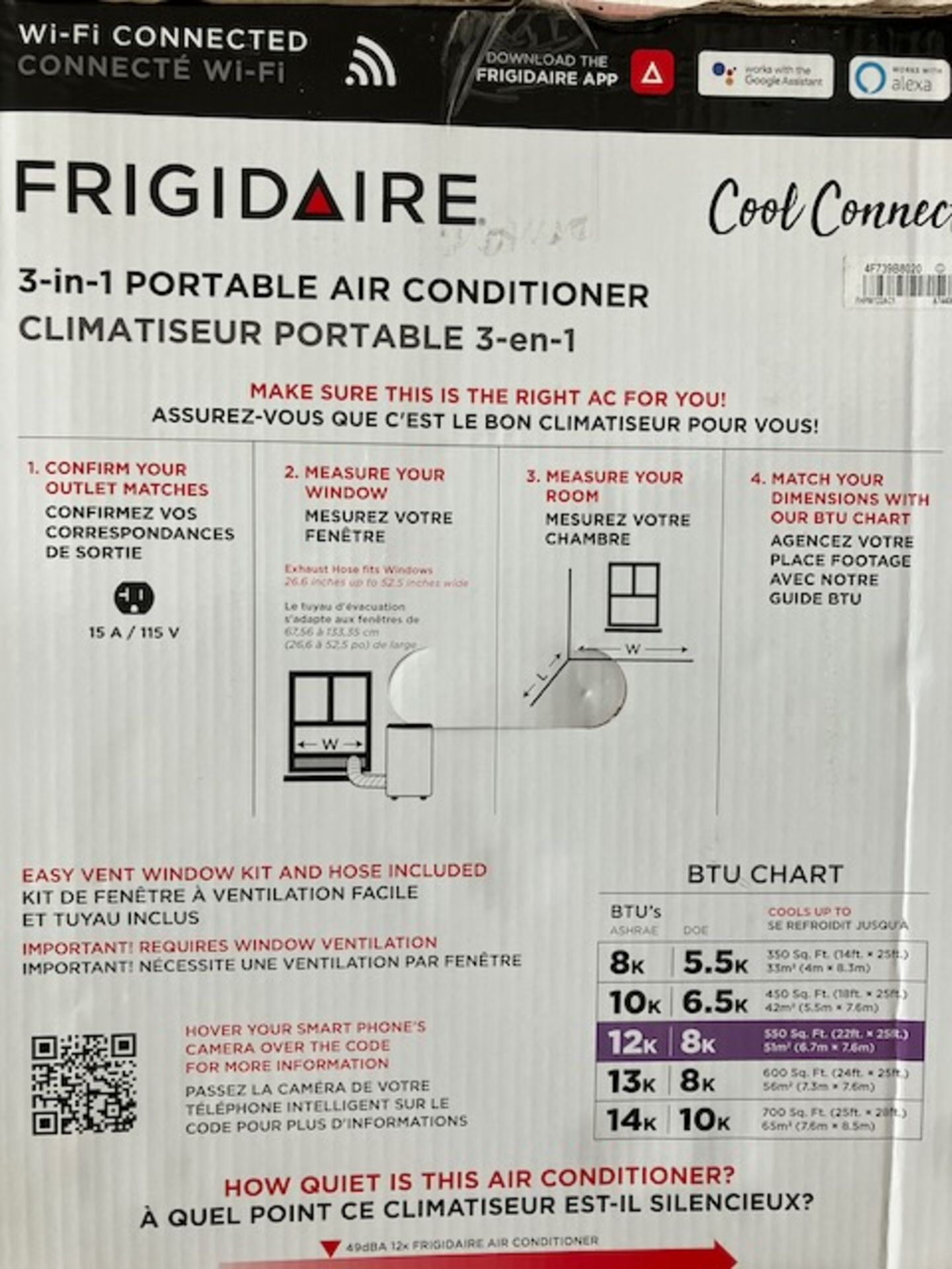 FRIGIDAIRE 3-IN-1 PORTABLE ROOM AIR CONDITIONER (12,000BTU) - Image 3 of 4