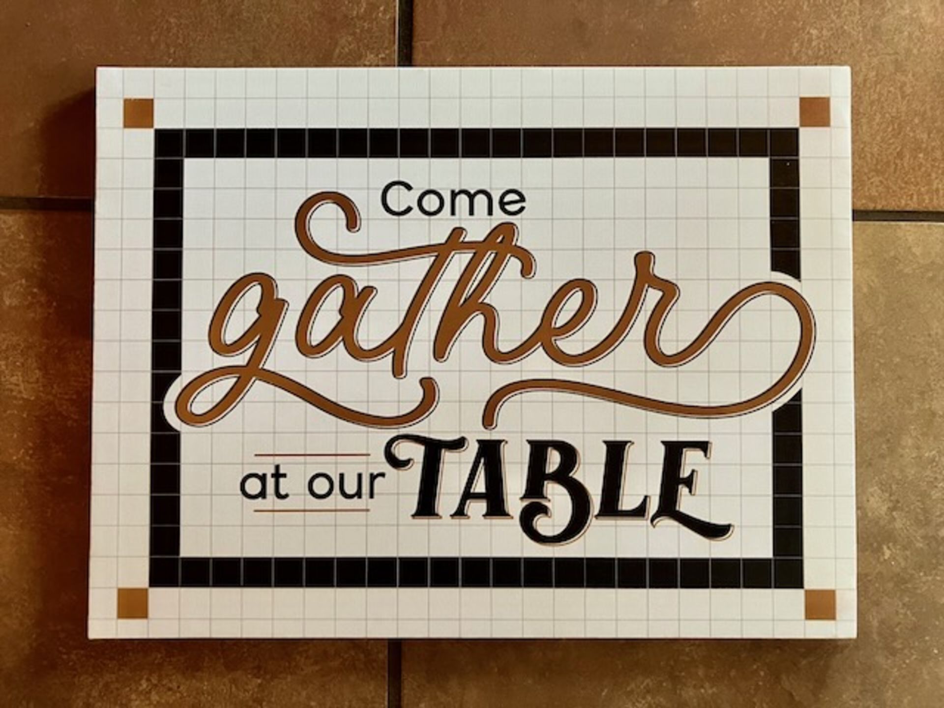 WALL PLAQUE: COME GATHER AT OUR TABLE