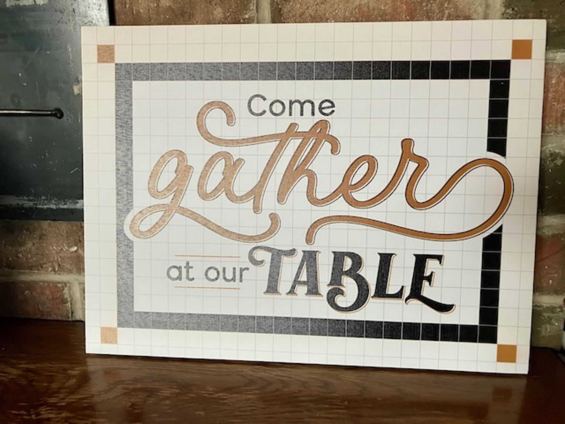 WALL PLAQUE: COME GATHER AT OUR TABLE - Image 2 of 2