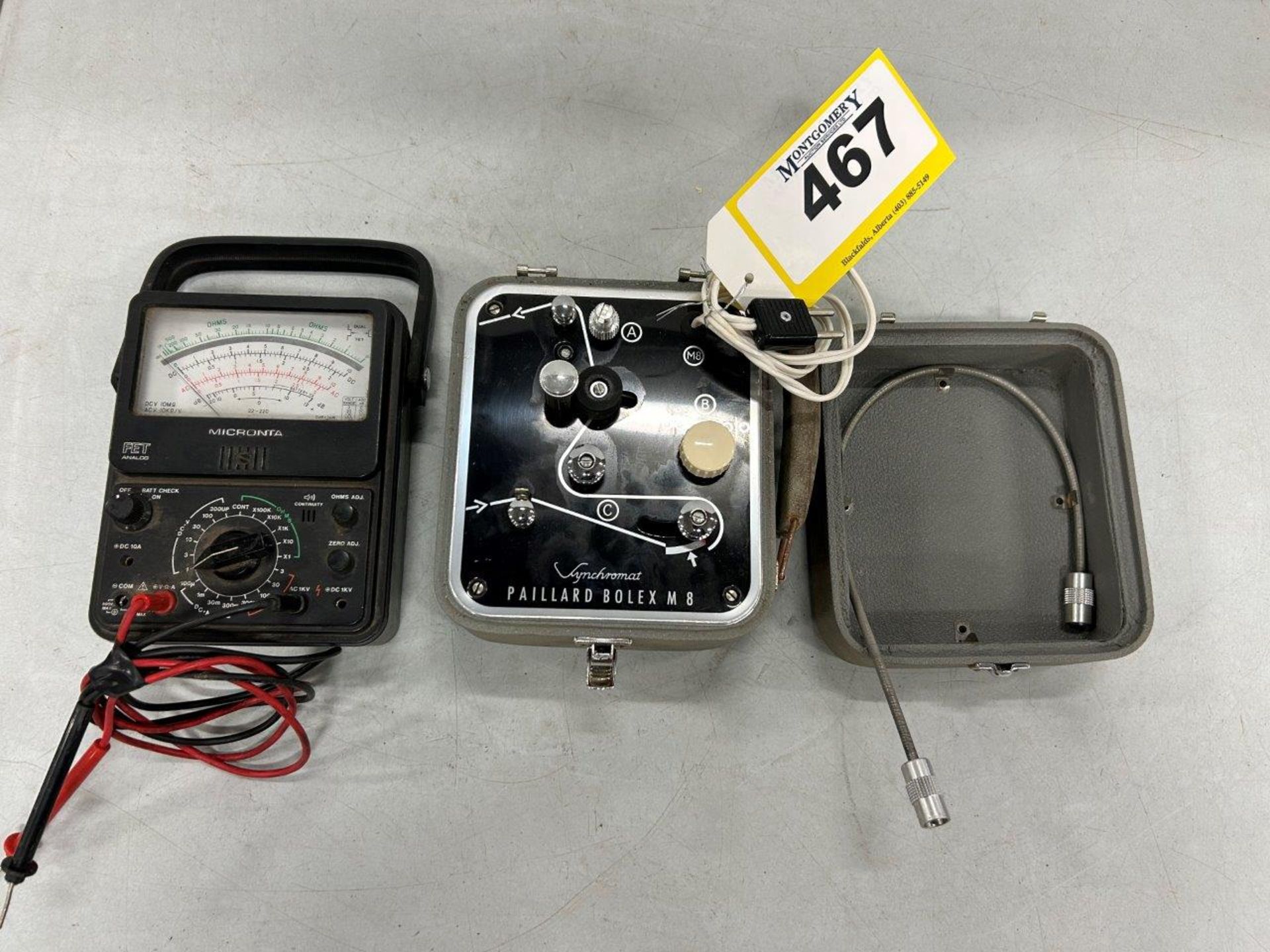 MICRONTA FET ANALOG TESTER & PAILLARD BOLEX M8 SNYCHROMAT