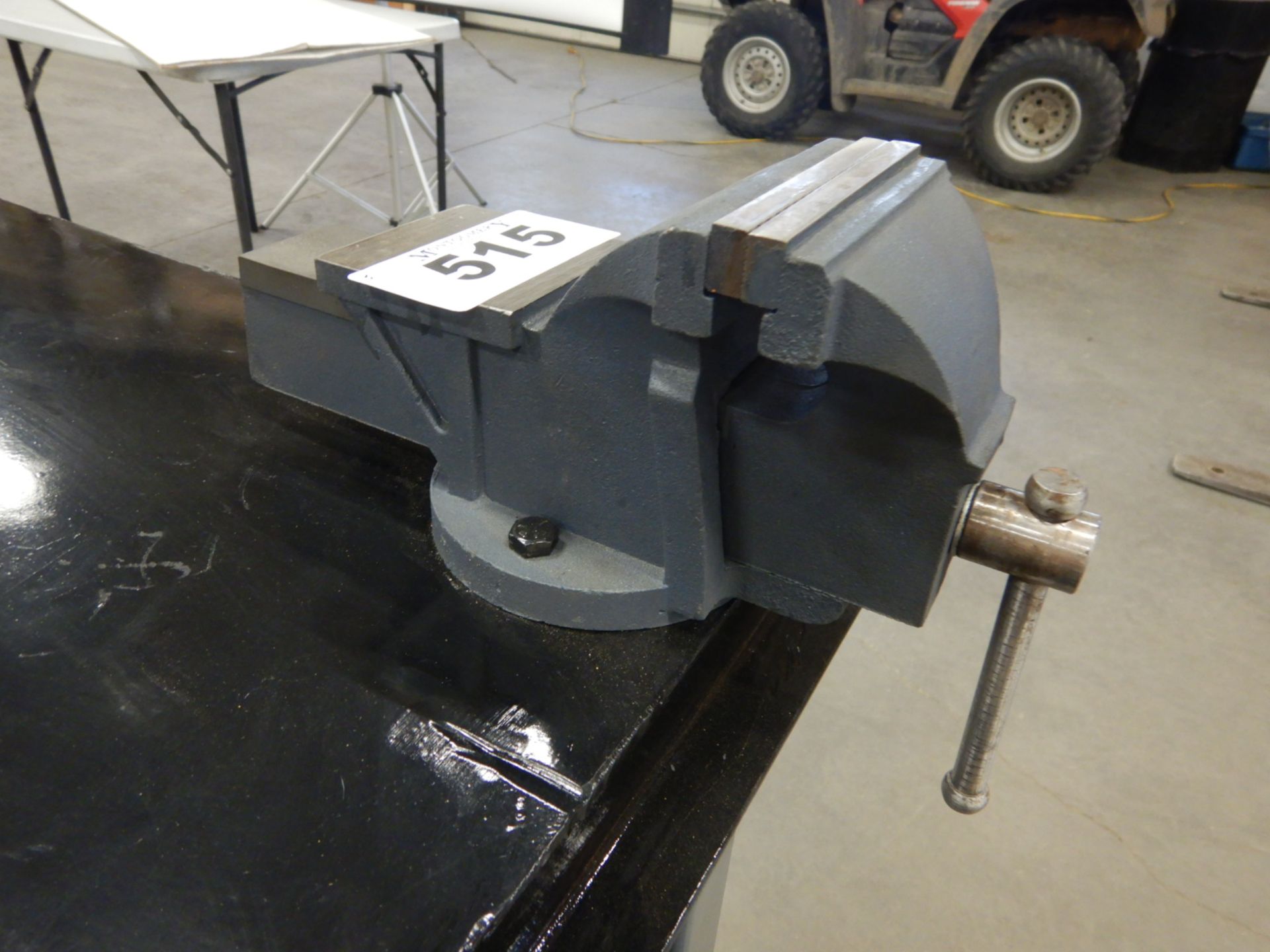 STEEL WORK BENCH W/ DRAWERS, VISE, AIR & POWER OUTLETS - Image 6 of 7