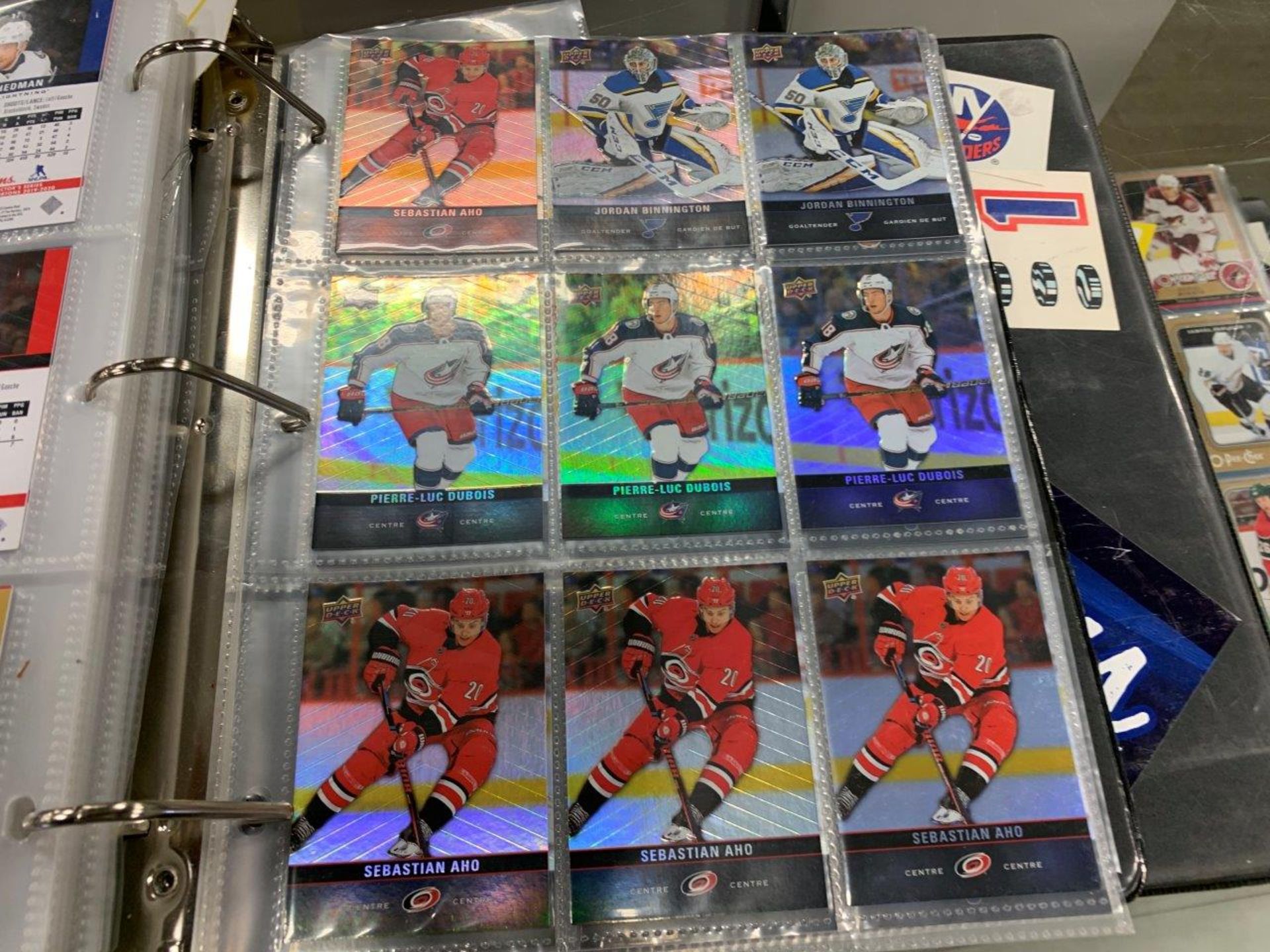 BINDER OF ASSORTED UPPER DECK HOCKEY CARDS - Image 4 of 6