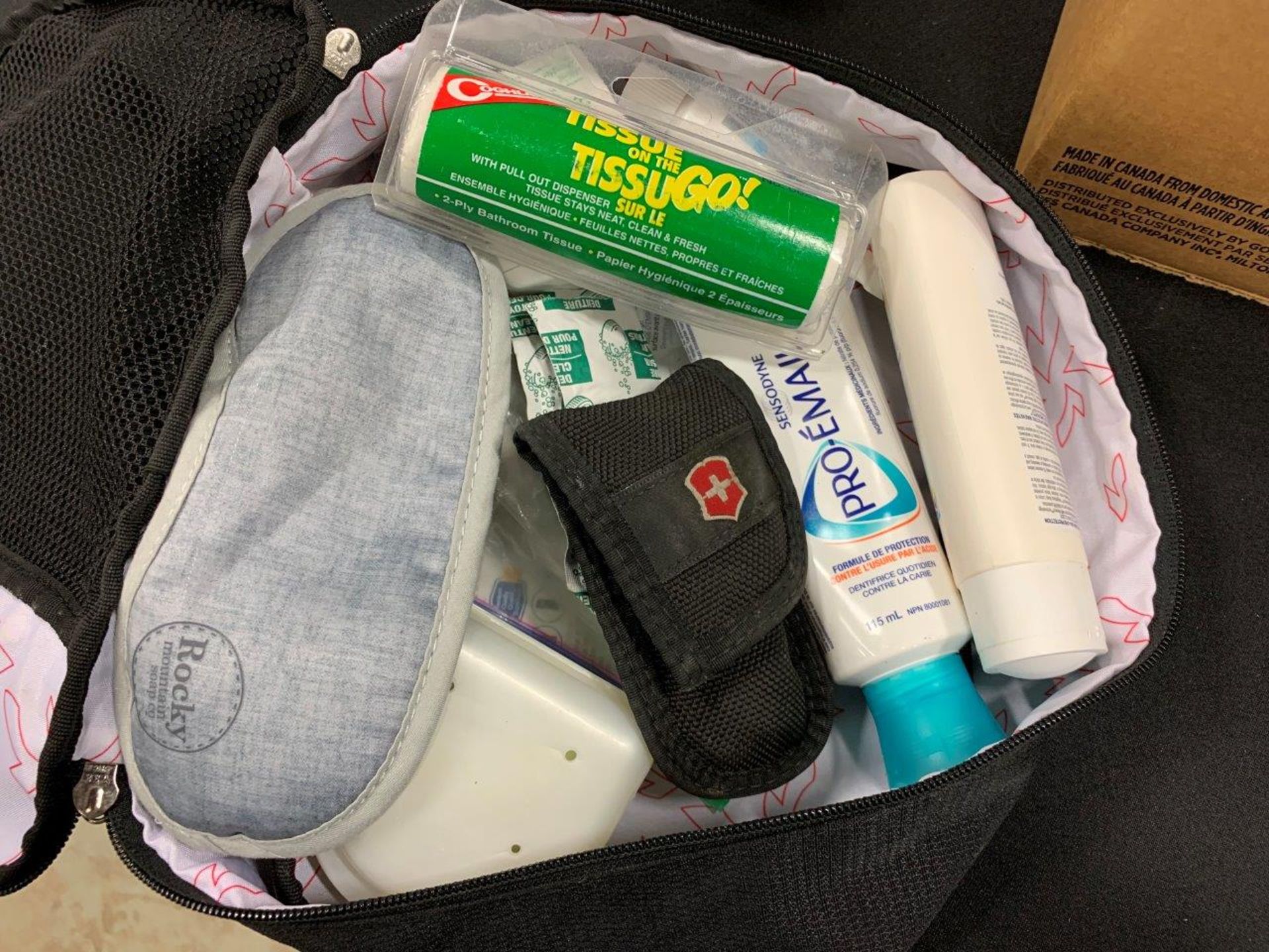 TRAVEL TOILETRIES BAG, ASSORTED CERAMICS, TEA TOWELS, ASSORTED CHESS PIECES, ETC. - Image 11 of 11