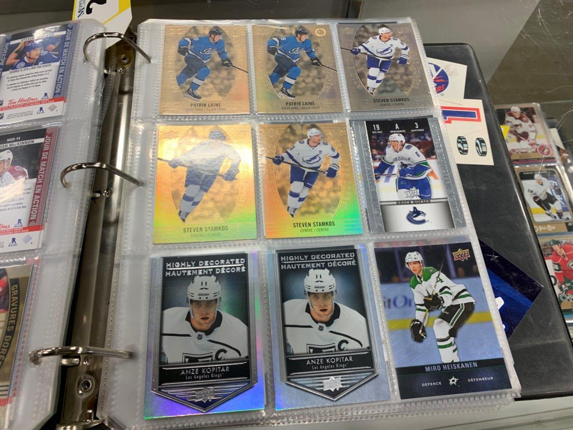 BINDER OF ASSORTED UPPER DECK HOCKEY CARDS - Image 3 of 6