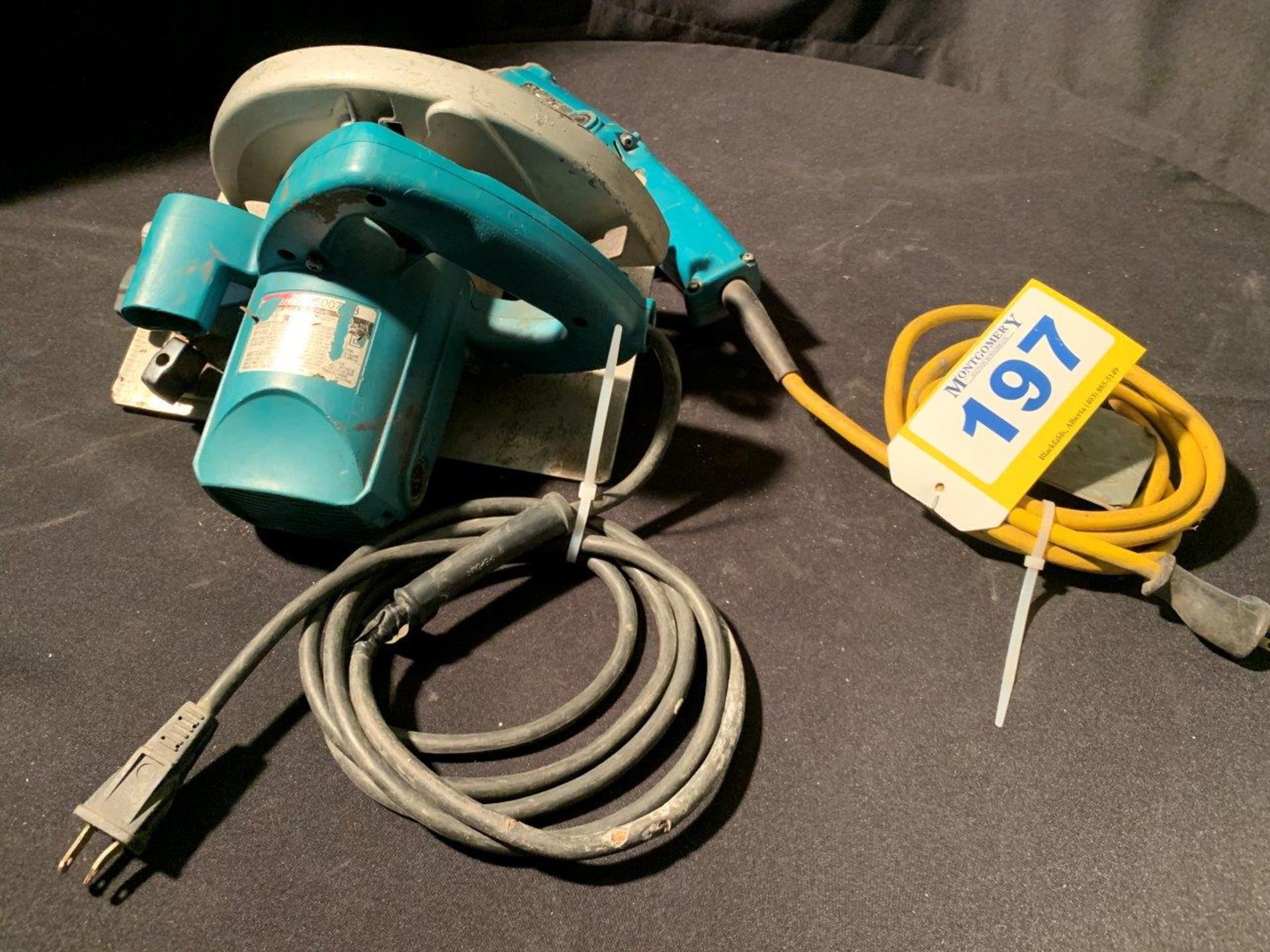 MAKITA ELEC. CIRCULAR SAW AND MAKITA 5" ELEC. ANGLE GRINDER - Image 4 of 4