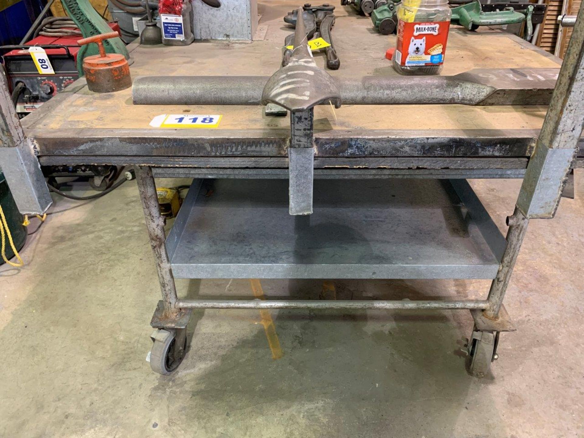 HD ROLLING WORK TABLE 51"X113" - Image 2 of 3