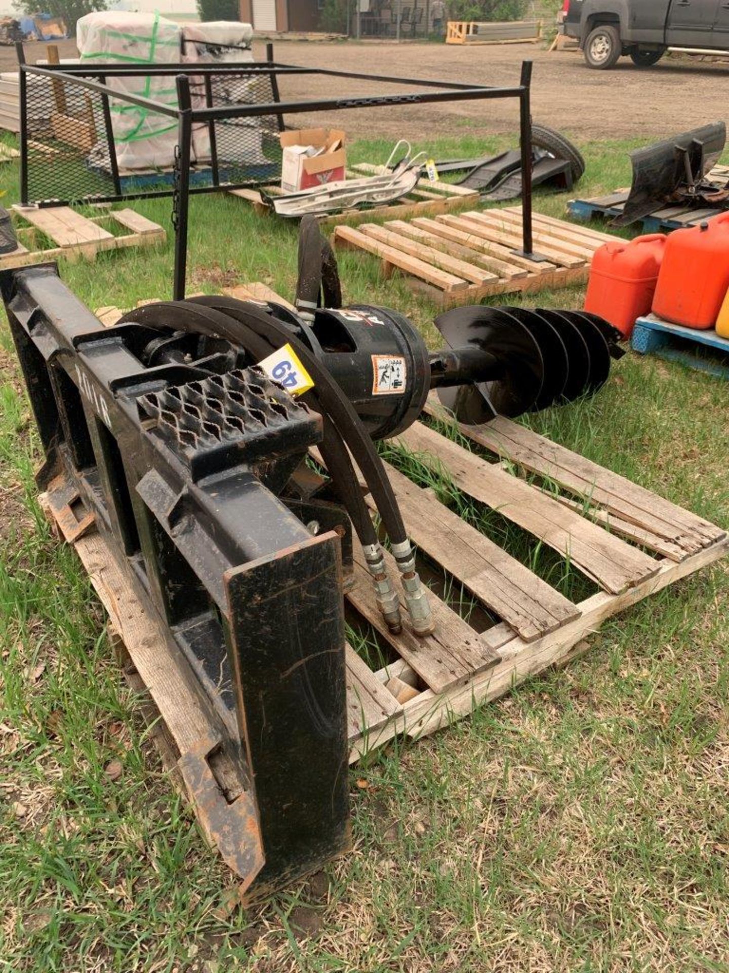 CAT A19B HYD. AUGER TO FIT SKID STEER S/N SMR06011 W/ 12" X 5FT AUGER BIT - Image 5 of 7