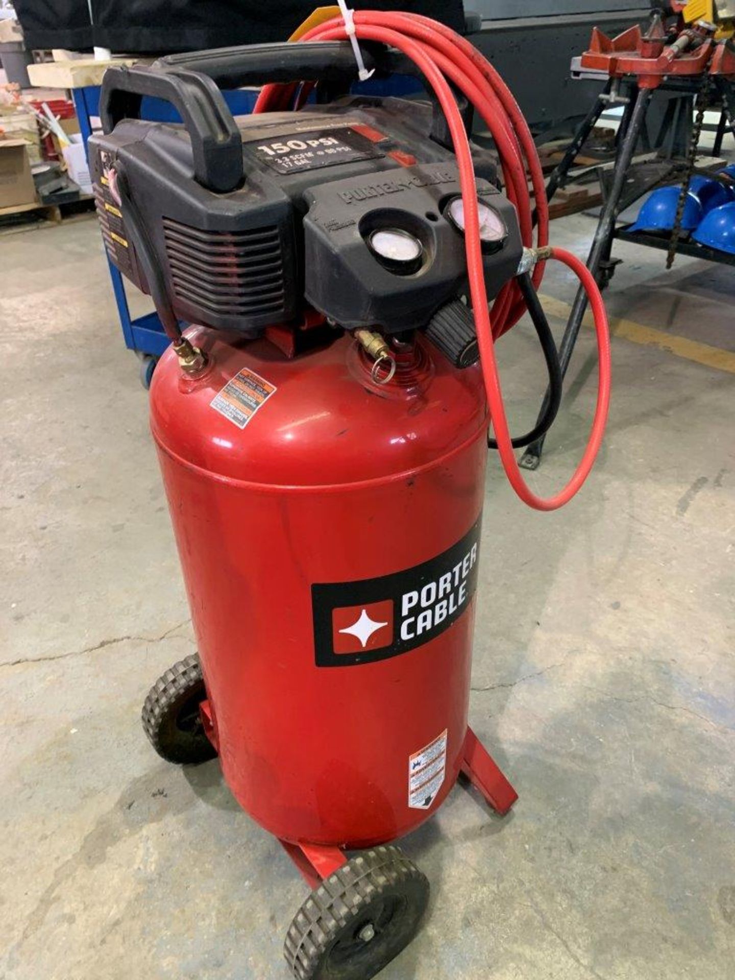 PORTER CABLE 150 PSI 17 GAL. PORTABLE AIR COMPRESSOR W/ WHEEL KIT - Image 2 of 5