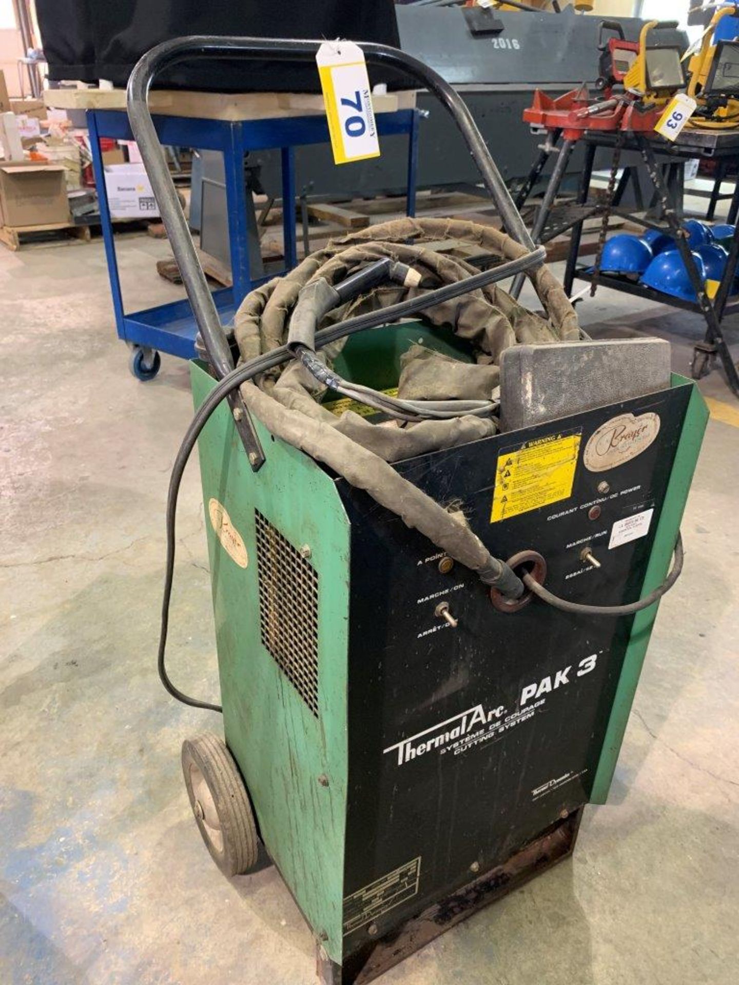 THERMAL ARC PAK 3 PLASMA CUTTING SYSTEM 220V/1-PH S/N A32507A180342C