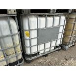 6 - 1000L POLY TOTES W/CAGES (CONDITION VARIES)