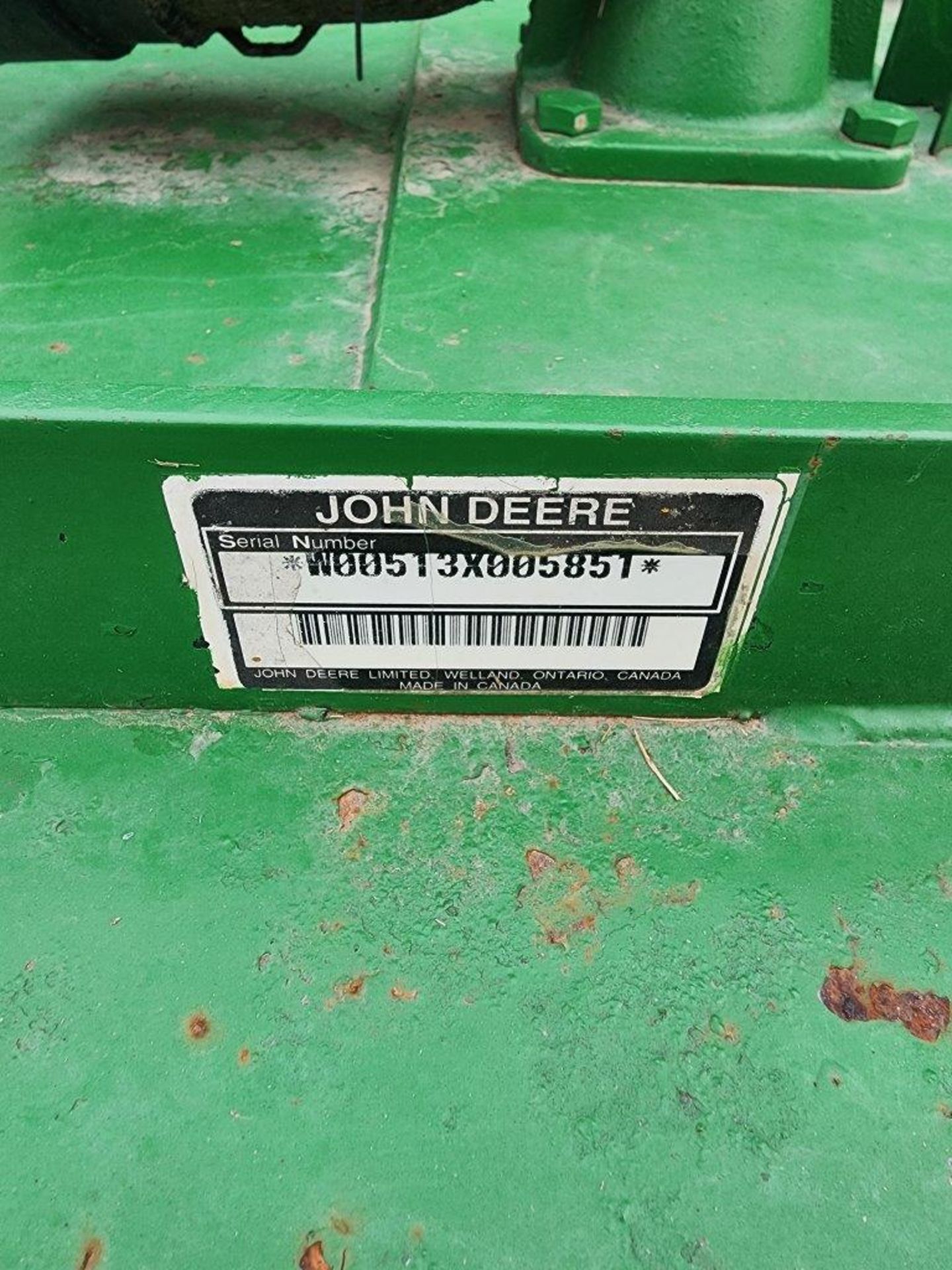 **LOCATED AT MAS** JOHN DEERE 513 3 PT SEMI TRAIL ROUGH CUT MOWER, 60 INCH S/N: W00513X005851 - Image 5 of 5