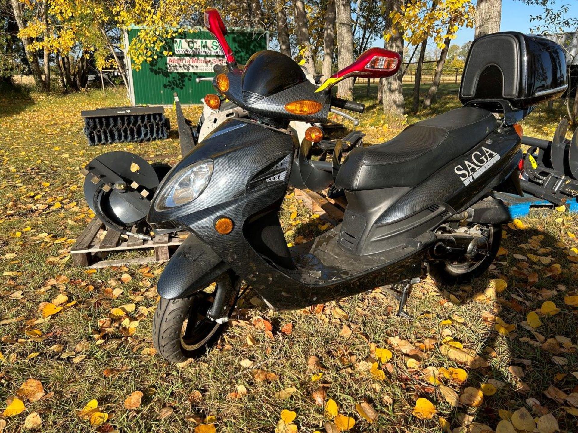 **LOCATED AT MAS** BENZHAOU SAGA SCOOTER 2123 KM'S S/N: LD5TCBPA181109283 **ESTATE CONSIGNMENT**