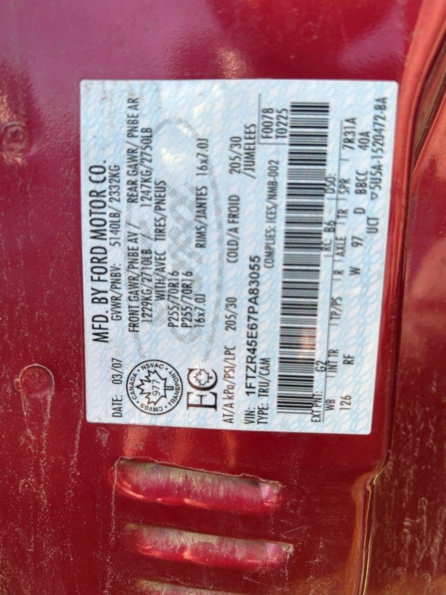 **LOCATED AT MAS** 2007 FORD RANGER - Image 11 of 13