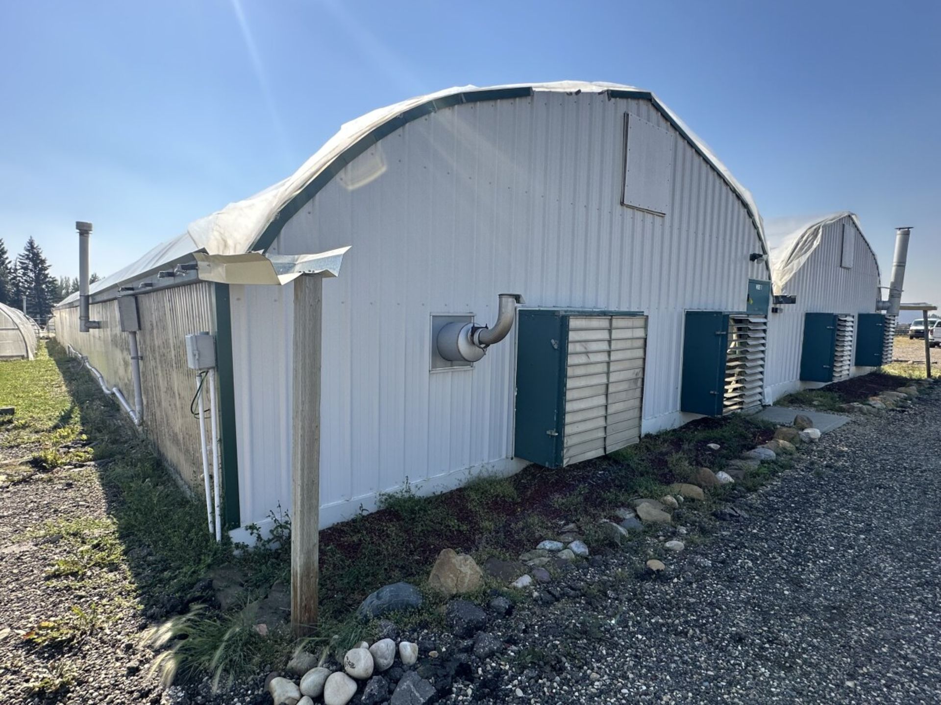 WESTBROOK GUTTER CONNECT 2-BAY GREENHOUSE 60FT X 144FT X 96” H & 2-BAY 60FT X 72 FT X 96”, INCLUDING