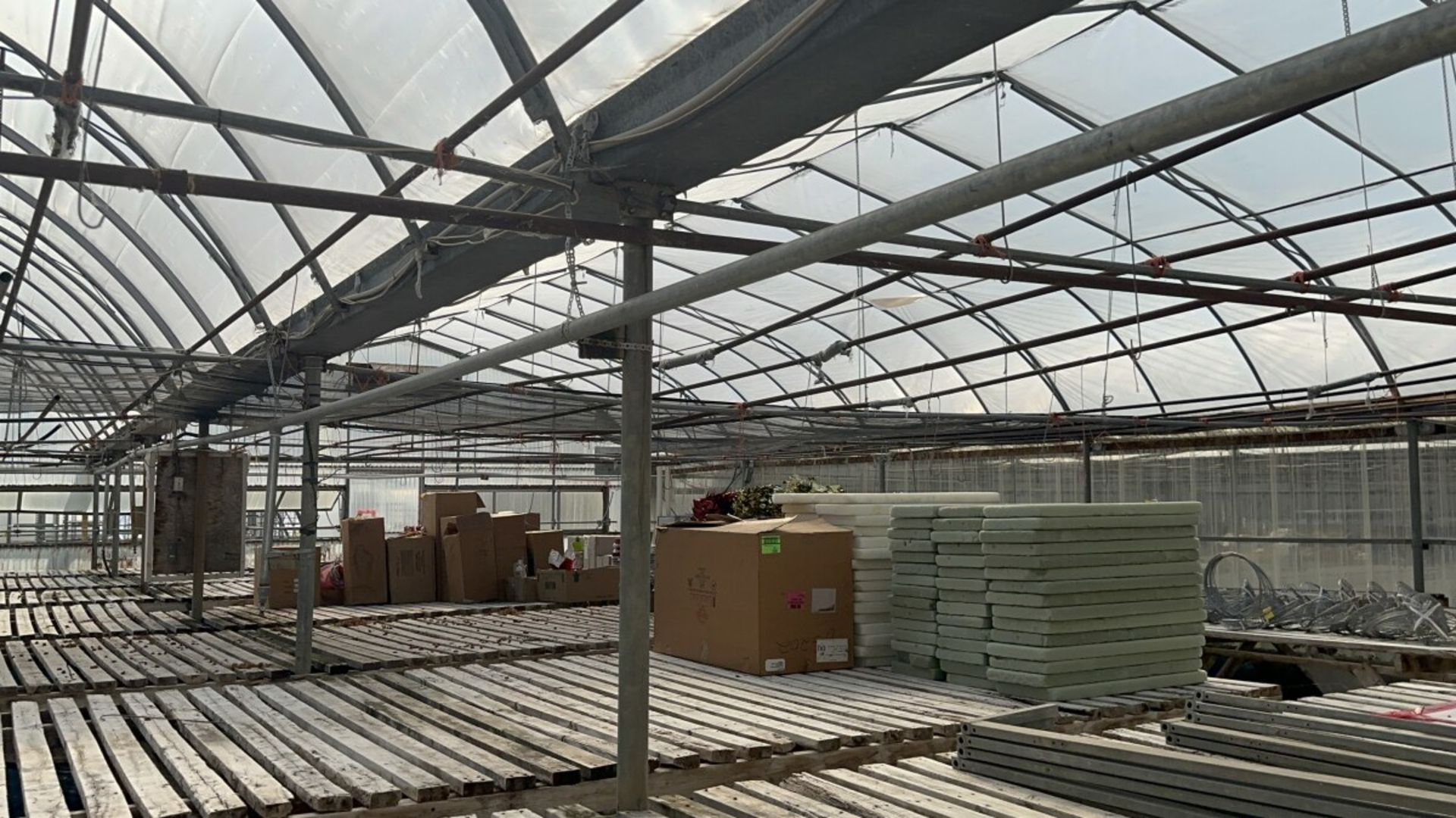 WESTBROOK GUTTER CONNECT 2-BAY GREENHOUSE 60FT X 144FT X 96” H & 2-BAY 60FT X 72 FT X 96”, INCLUDING - Image 84 of 95