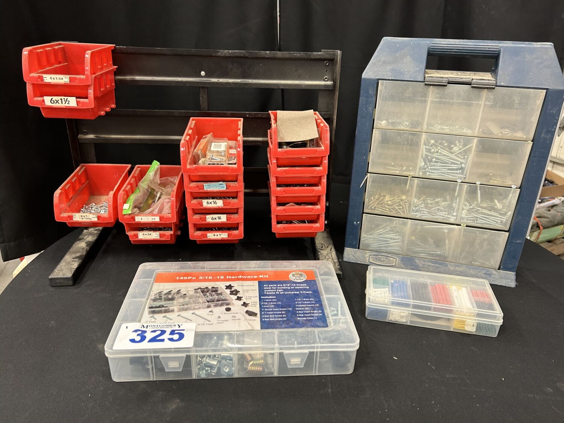 HARDWARE ASSORTMENT KIT, WIRE HEAT SHRINK WRAP, HARDWARE ASSORTMENT BINS AND CONTENTS