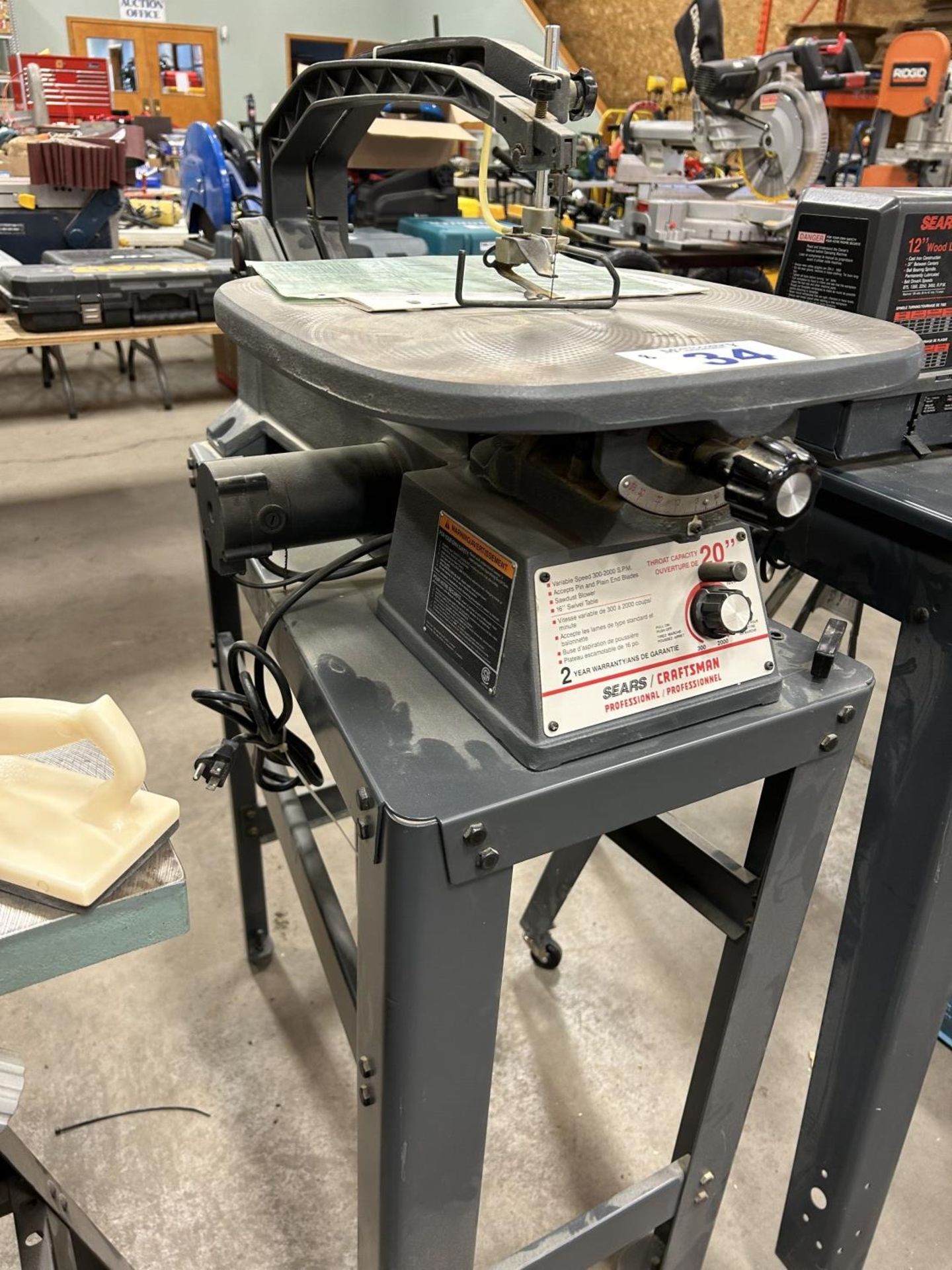 SEARS CRAFTSMAN 16" VARIABLE SPEED SCROLL SAW